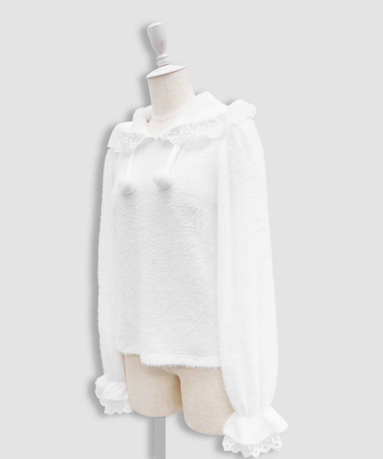 フリルフードトップス