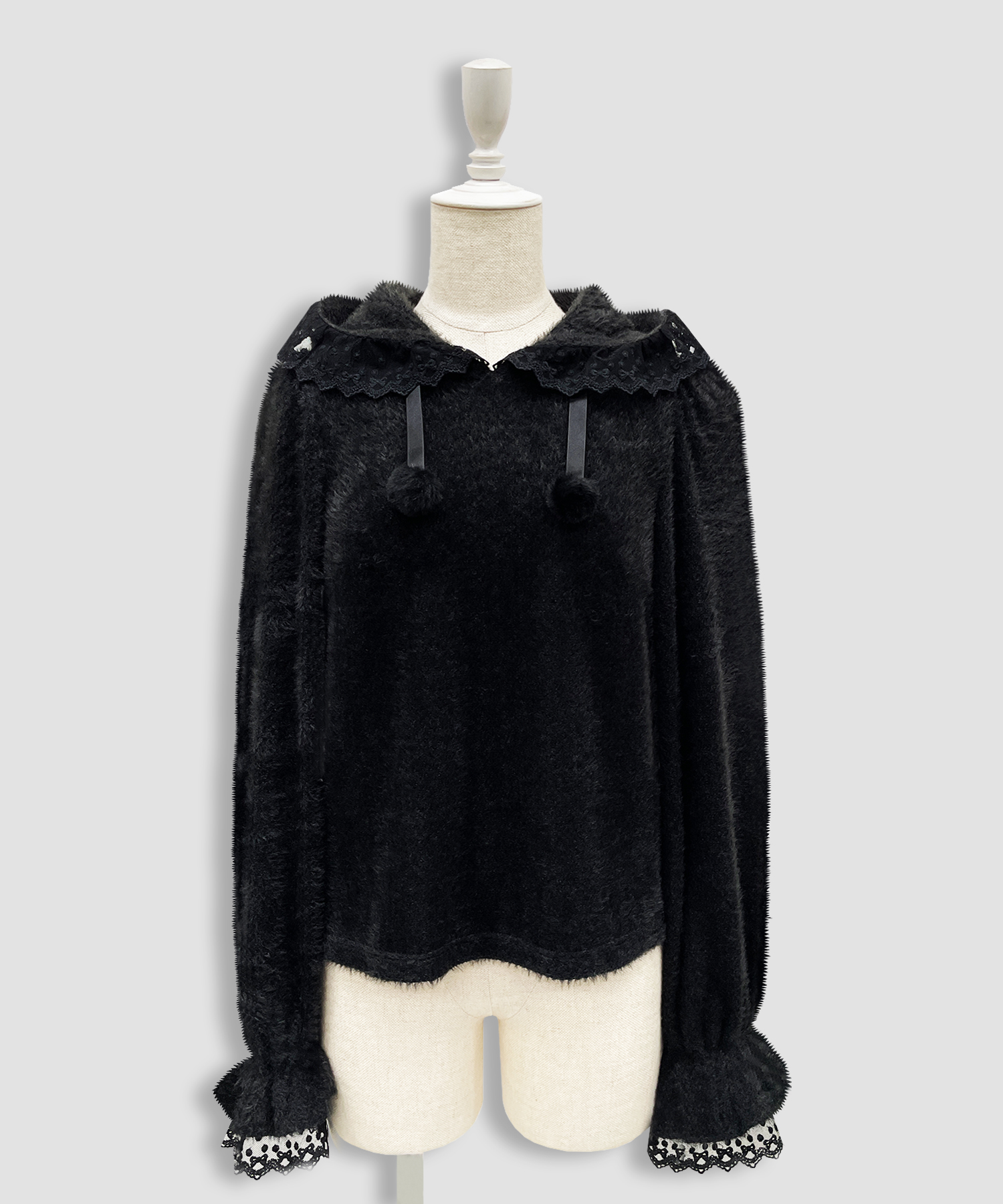 フリルフードトップス