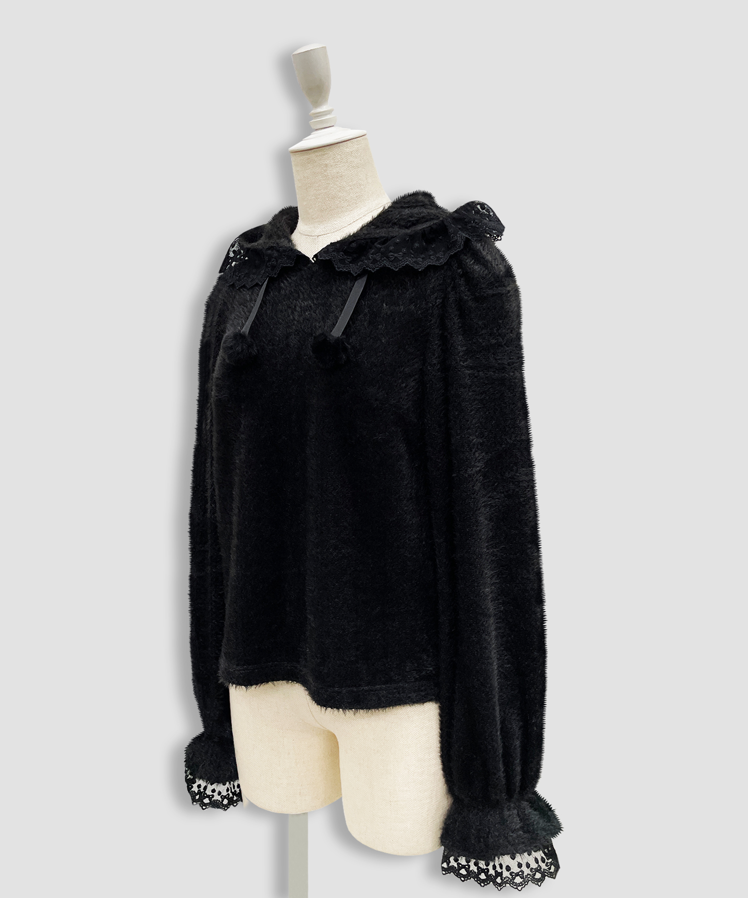 フリルフードトップス