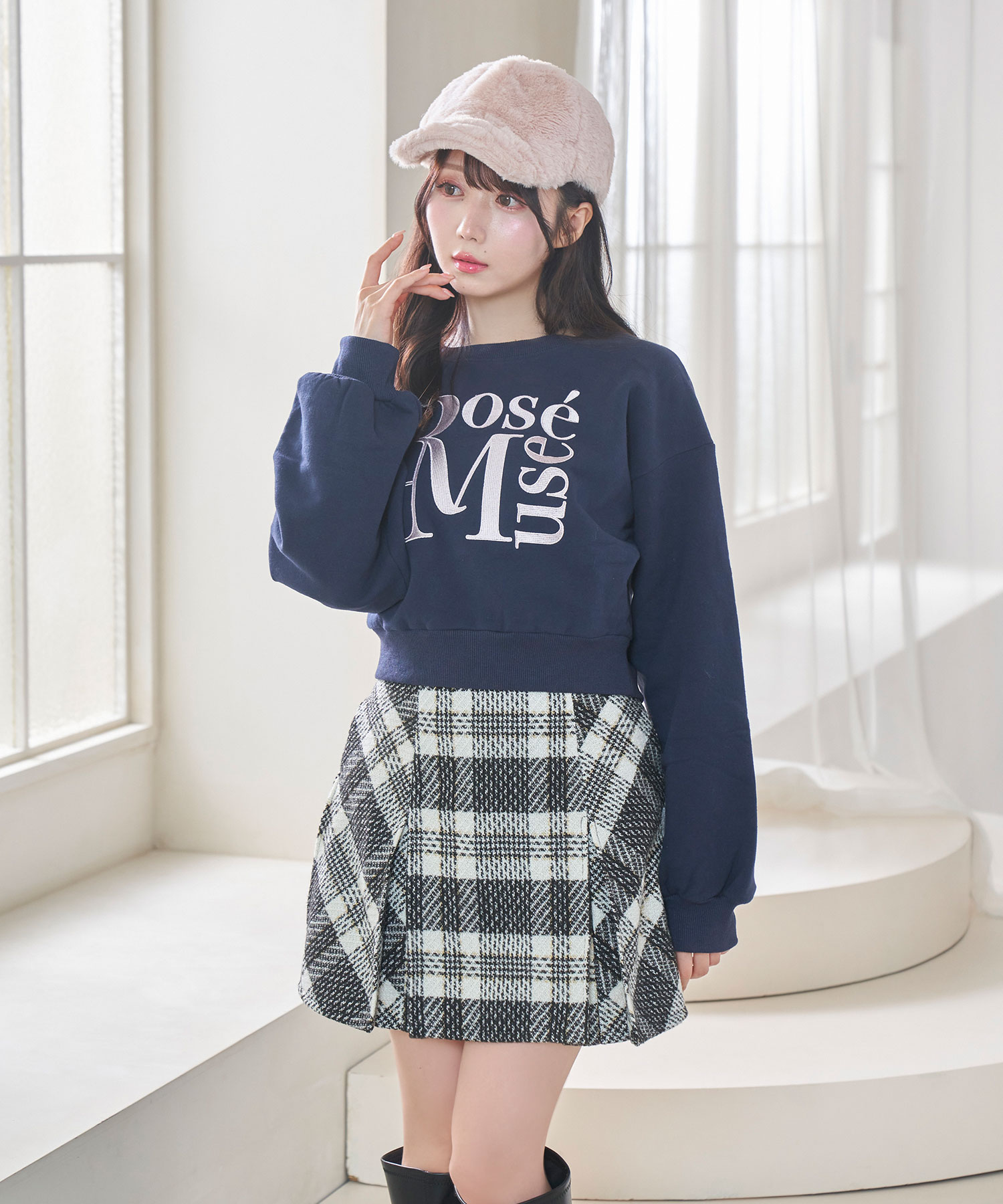 【Special Gift Fair】 tweed check mini skirt