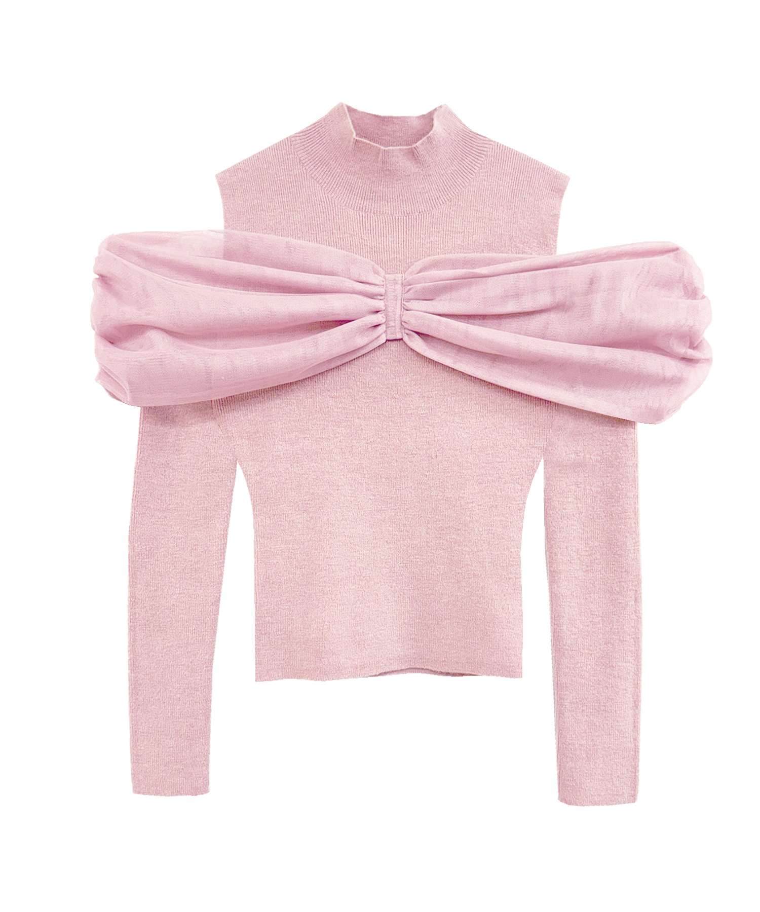 【Special Gift Fair】tulle o/shoulder like knit tops