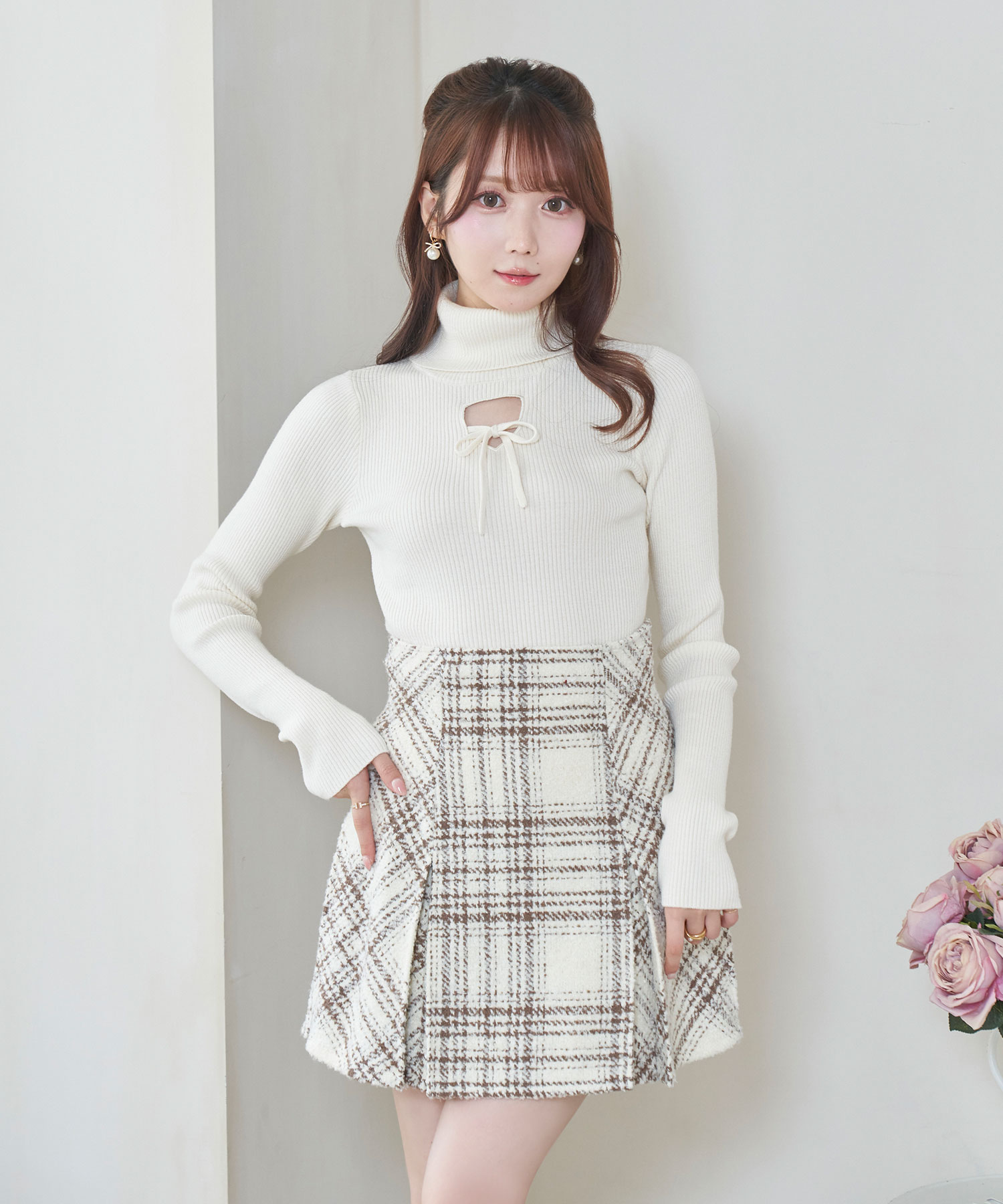 【Special Gift Fair】 tweed check mini skirt