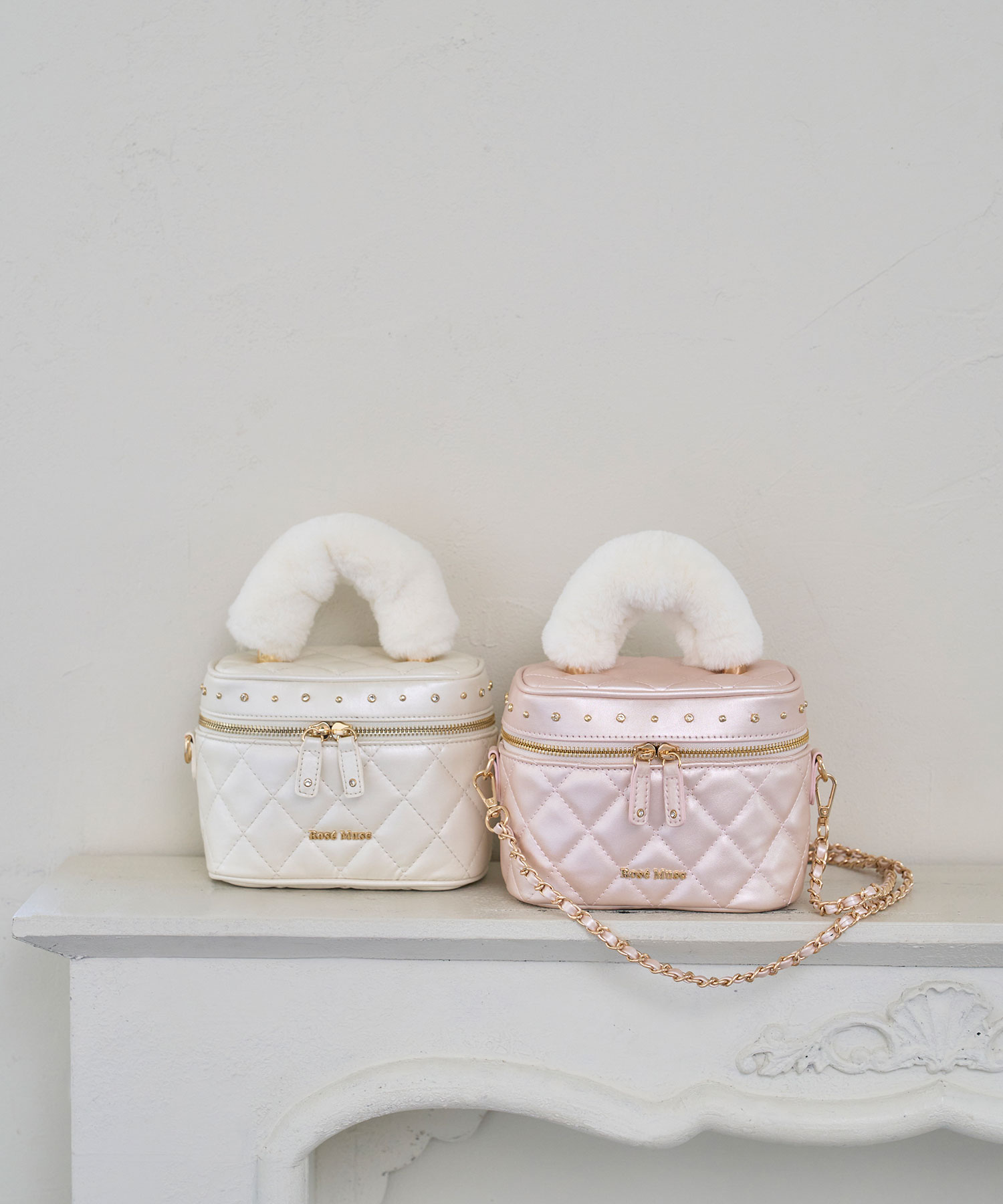 【Special Gift Fair】mini vanity with detachable fur handle