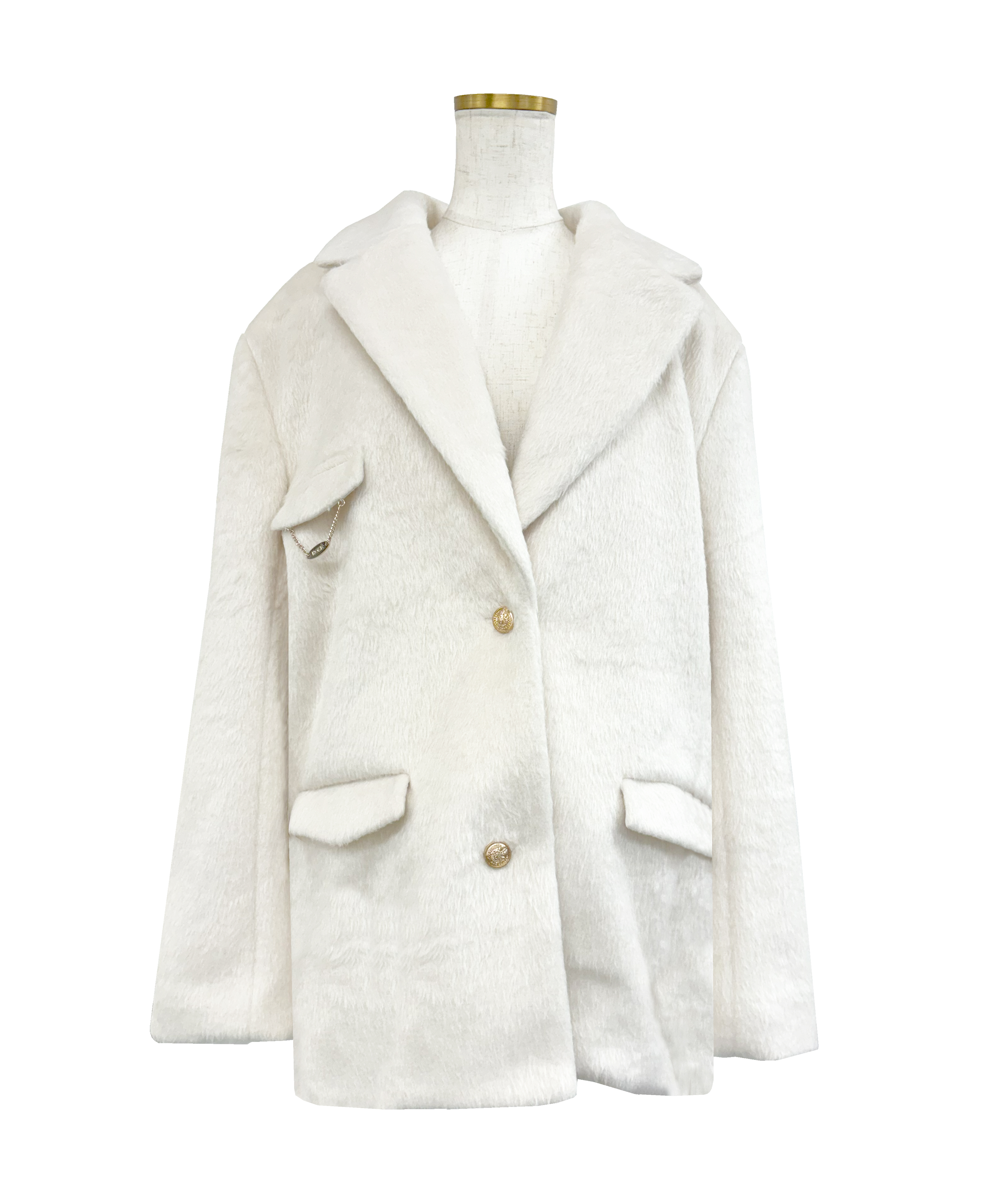 Shaggy oval charm jacket