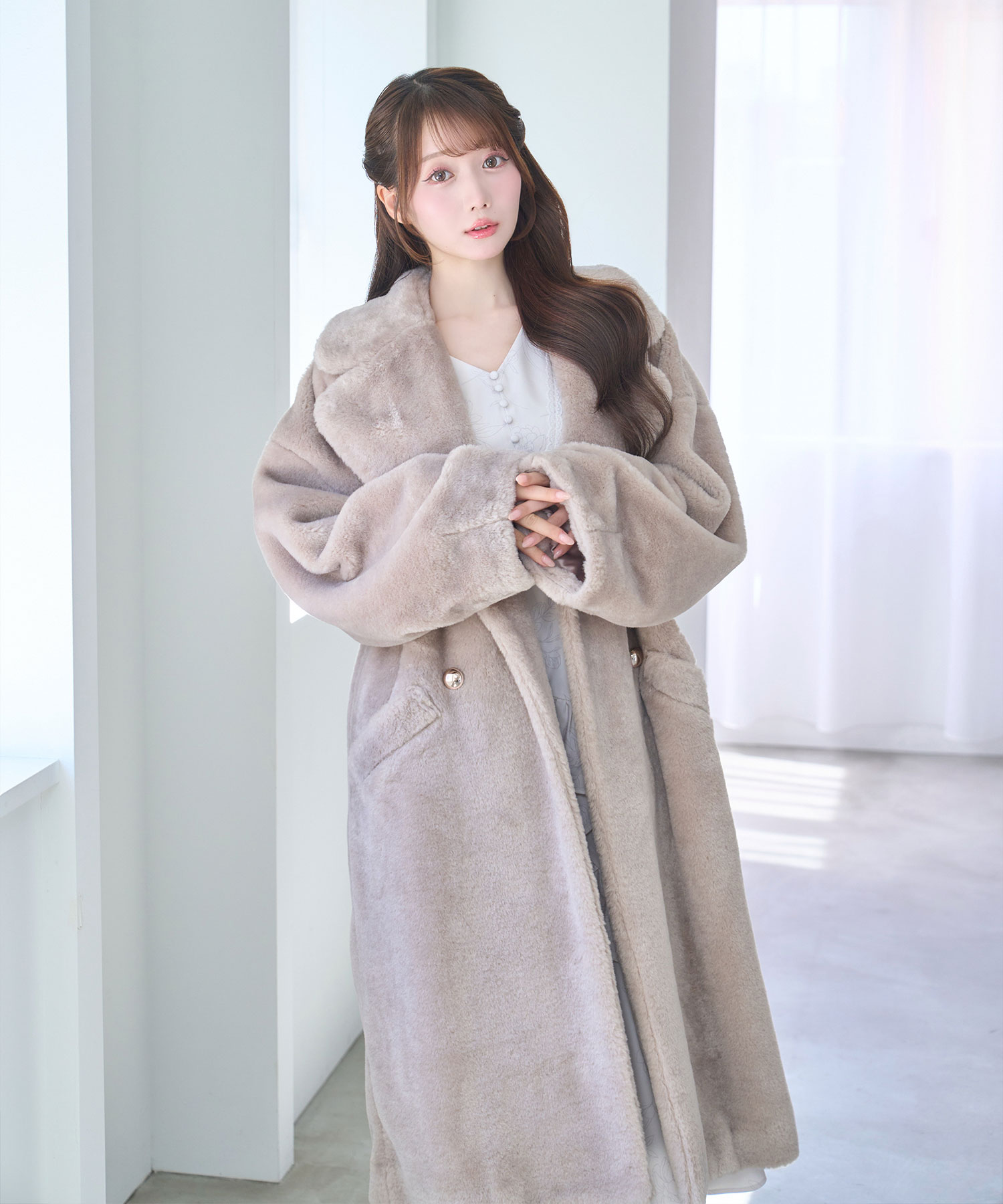 【Special Gift Fair】Thick fur long coat
