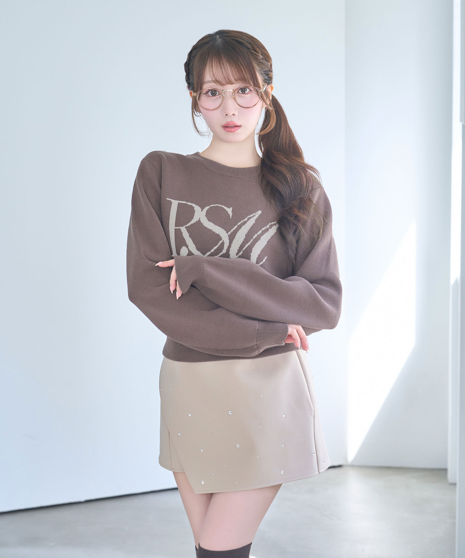 Logo jaquard knit