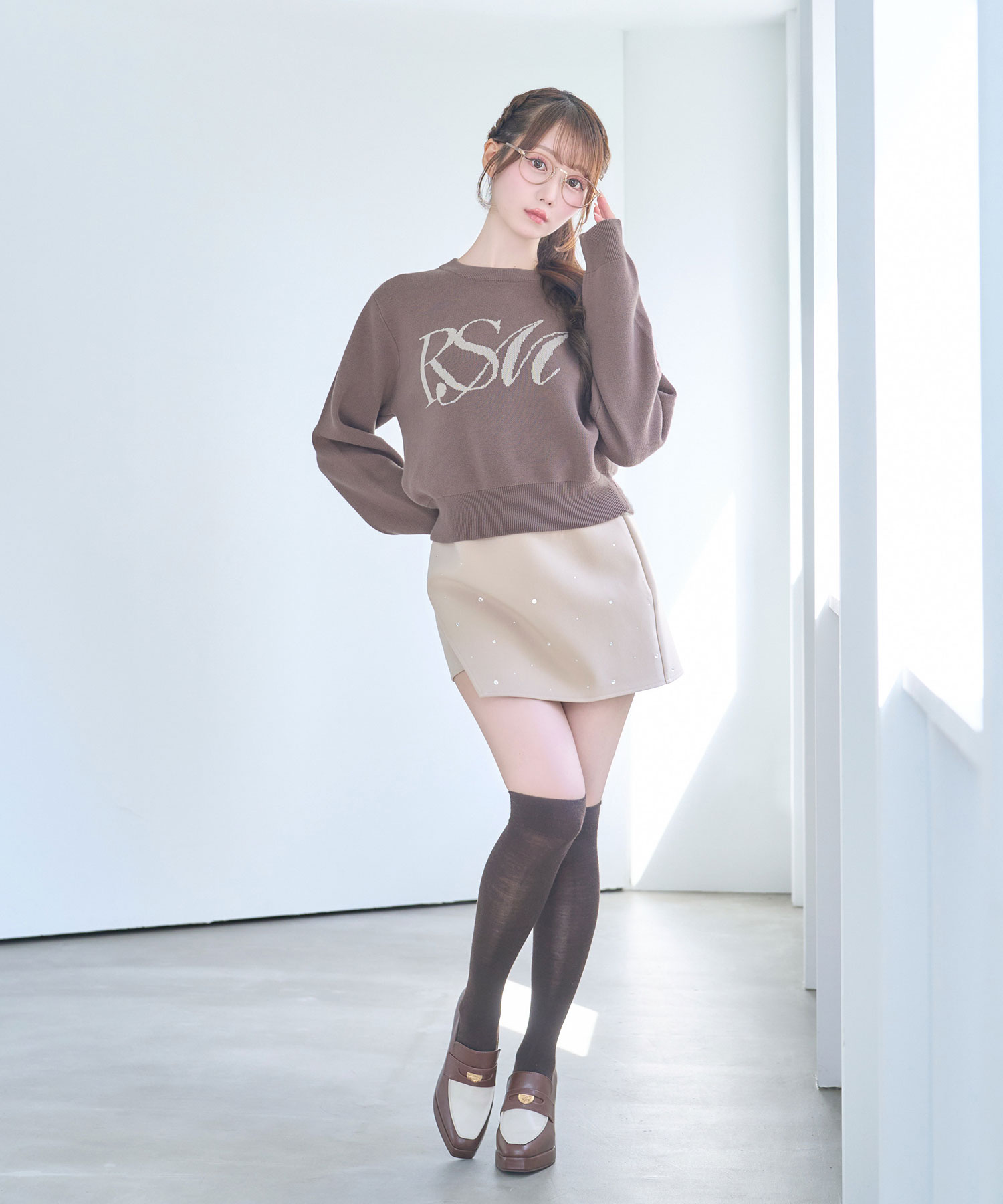 Logo jaquard knit