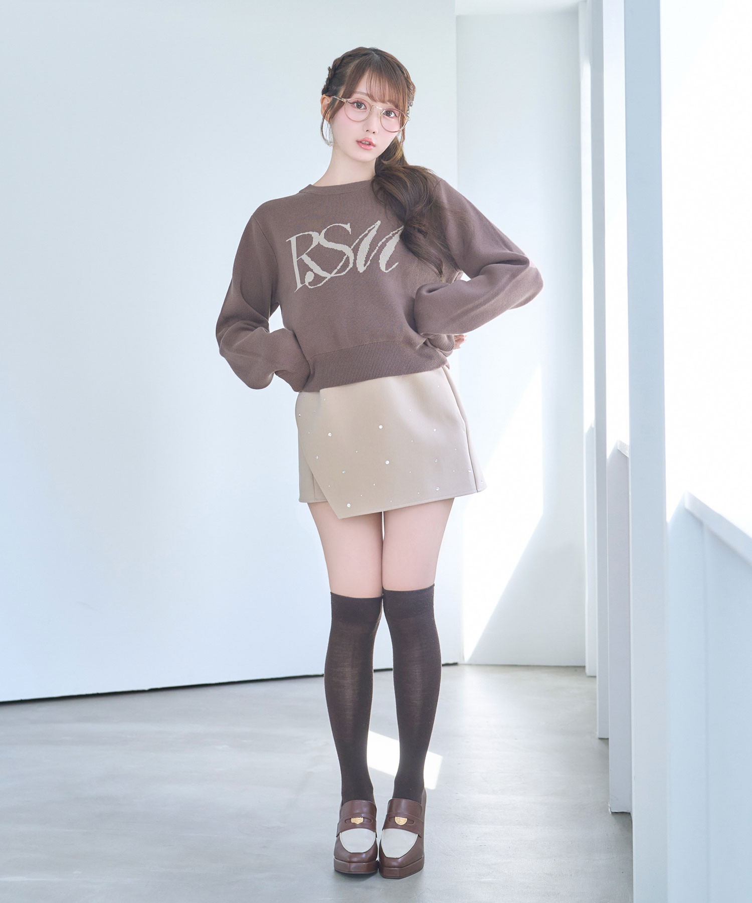 Logo jaquard knit