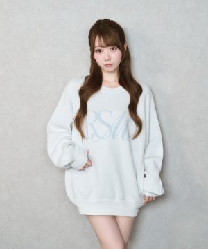 Over sized logo jaquard knit