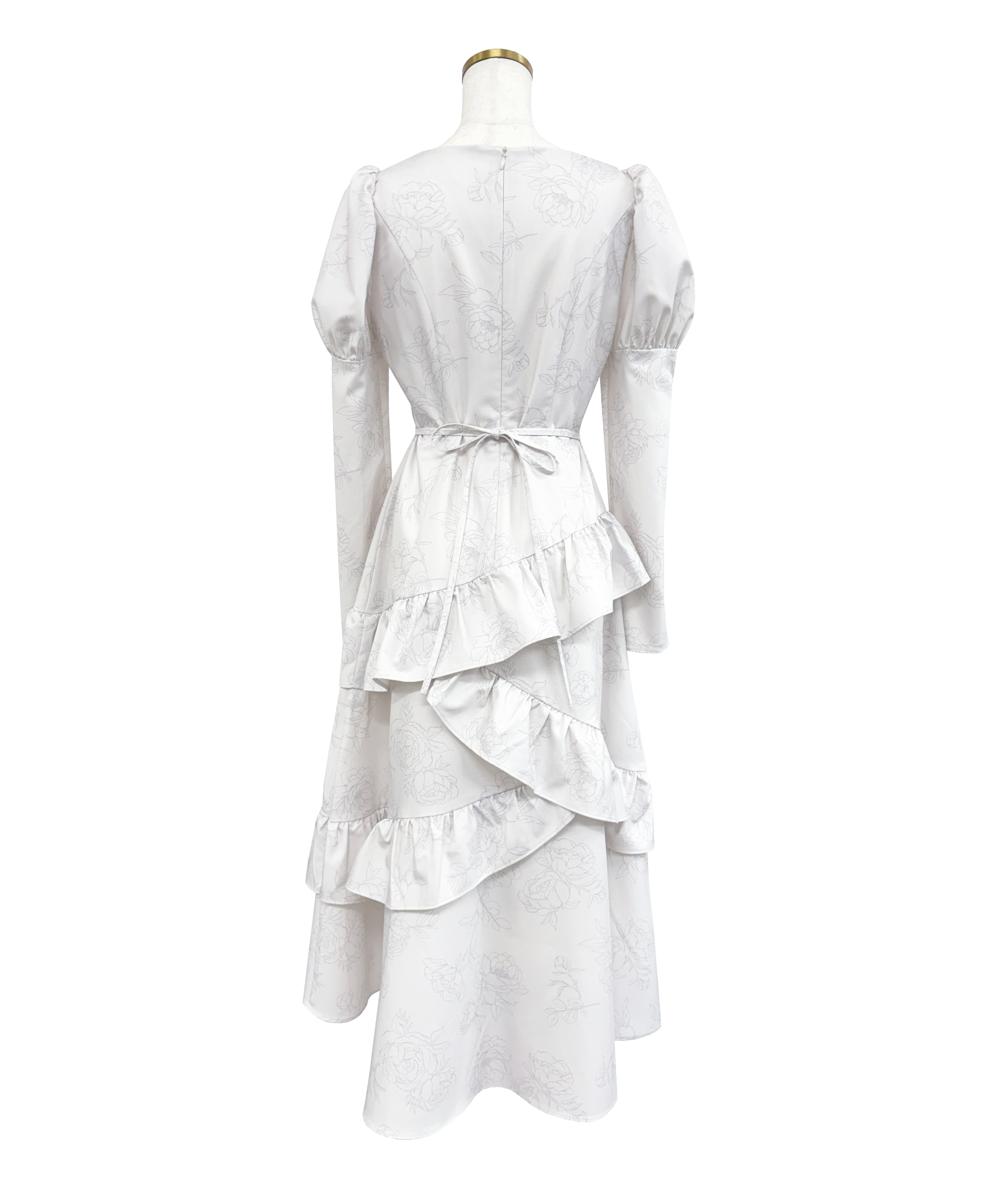 Peony flower print dress