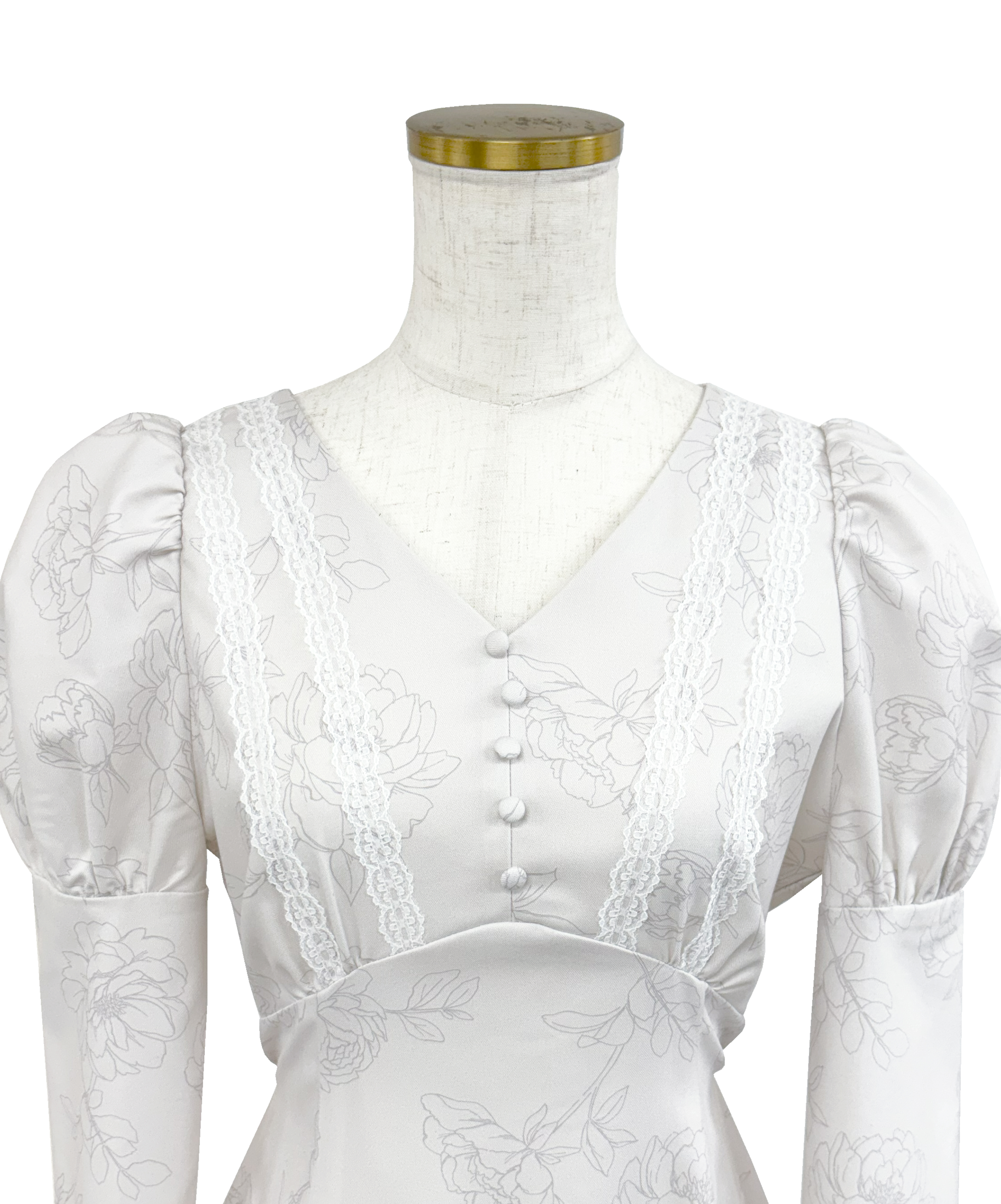 Peony flower print dress