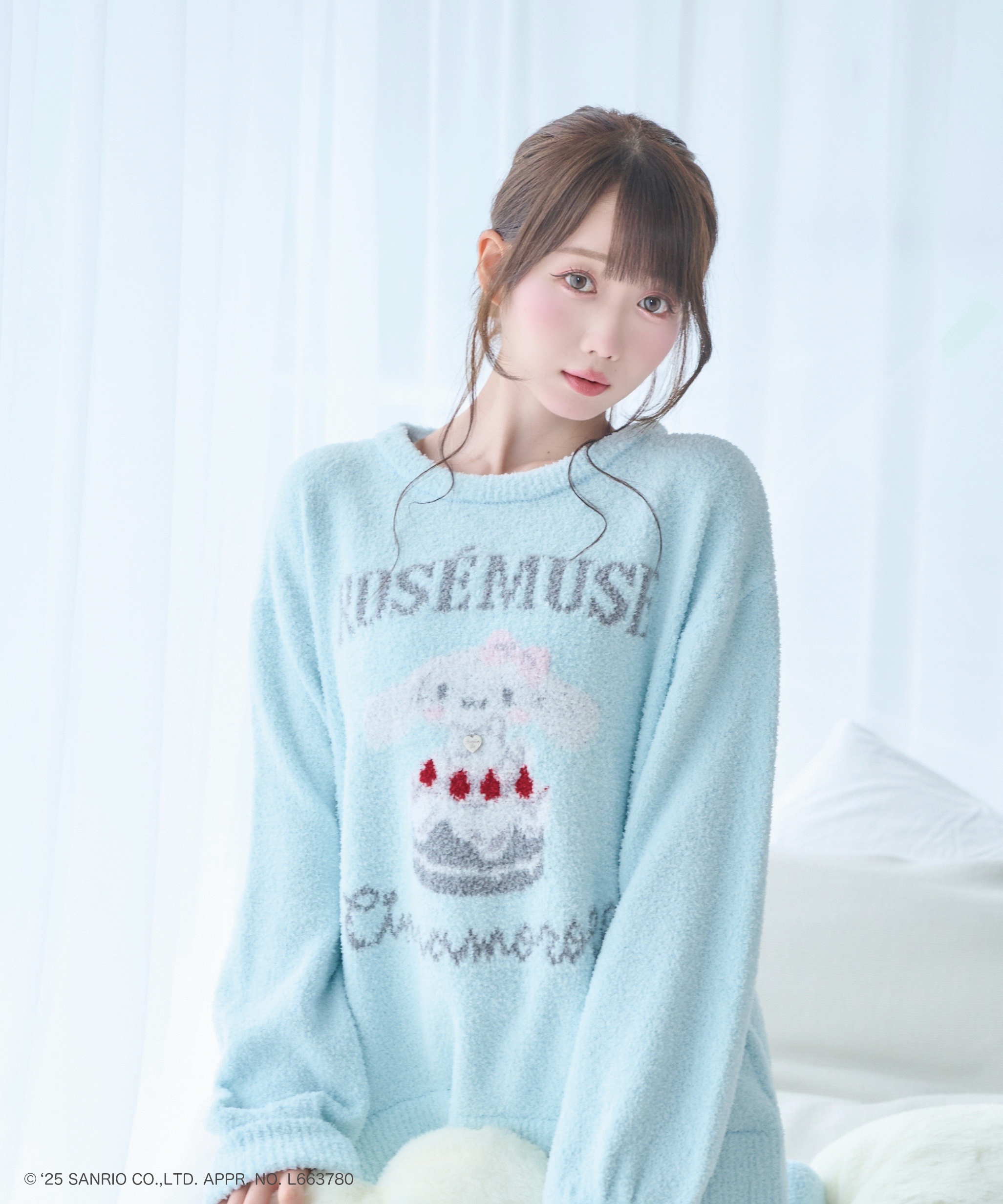 Cinnamoroll collab marshmallow knit set