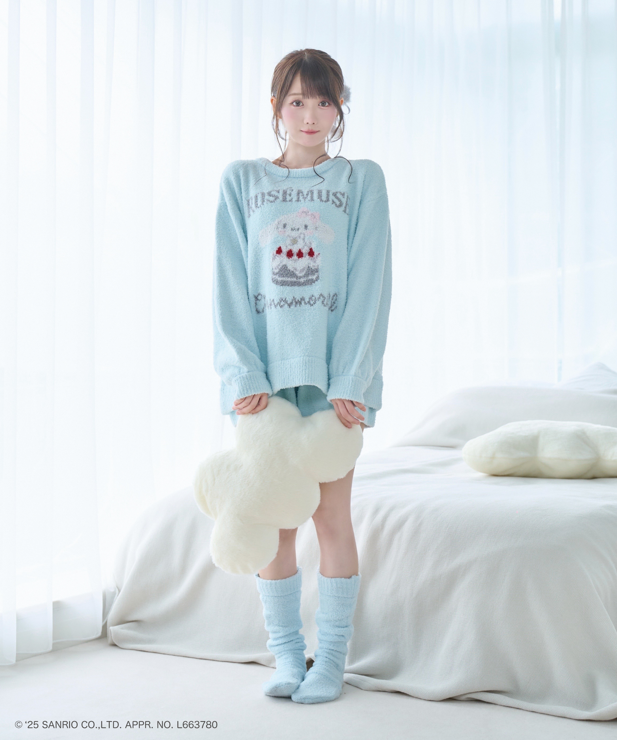 Cinnamoroll collab marshmallow knit set