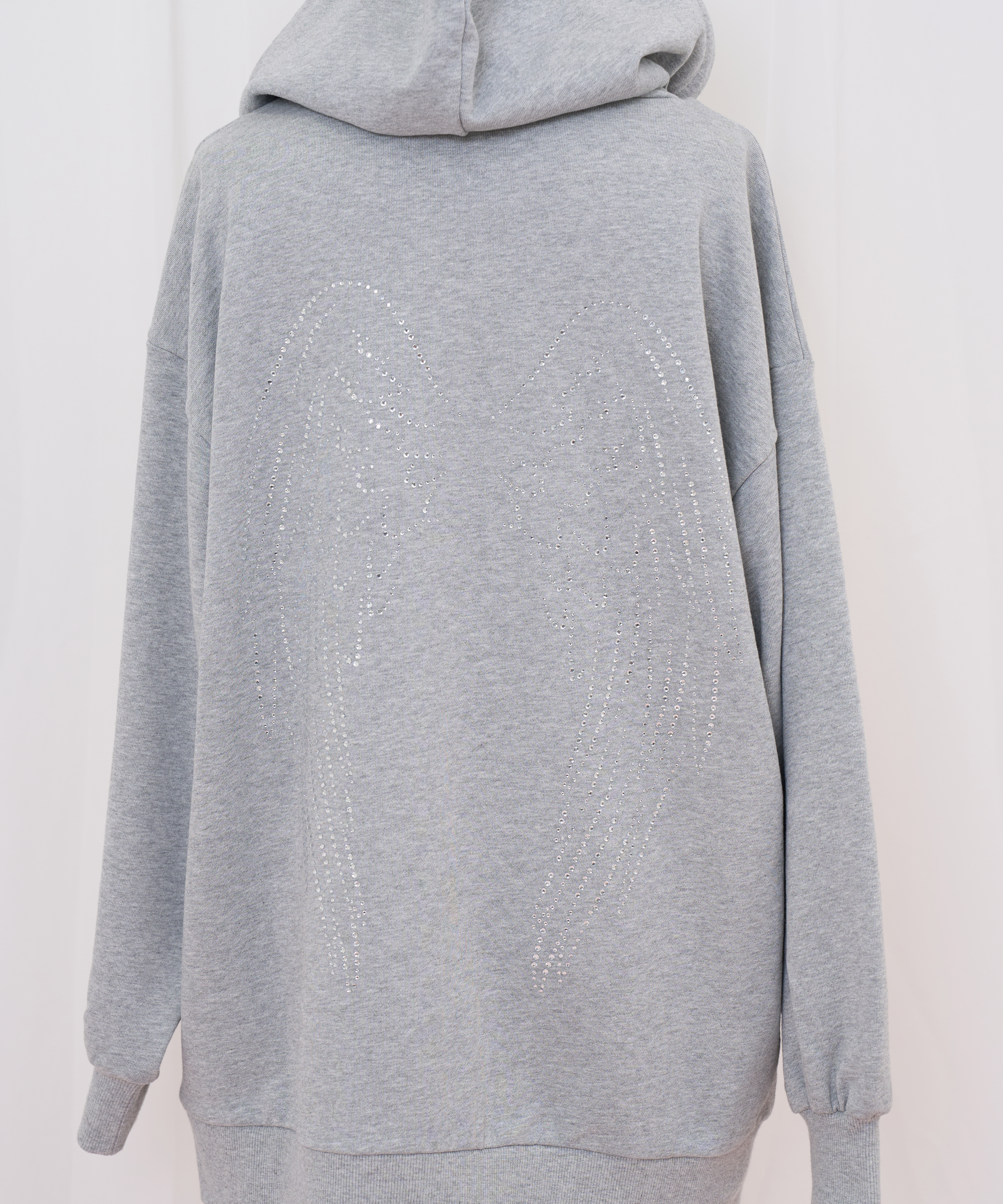 羽ビジュージップパーカー