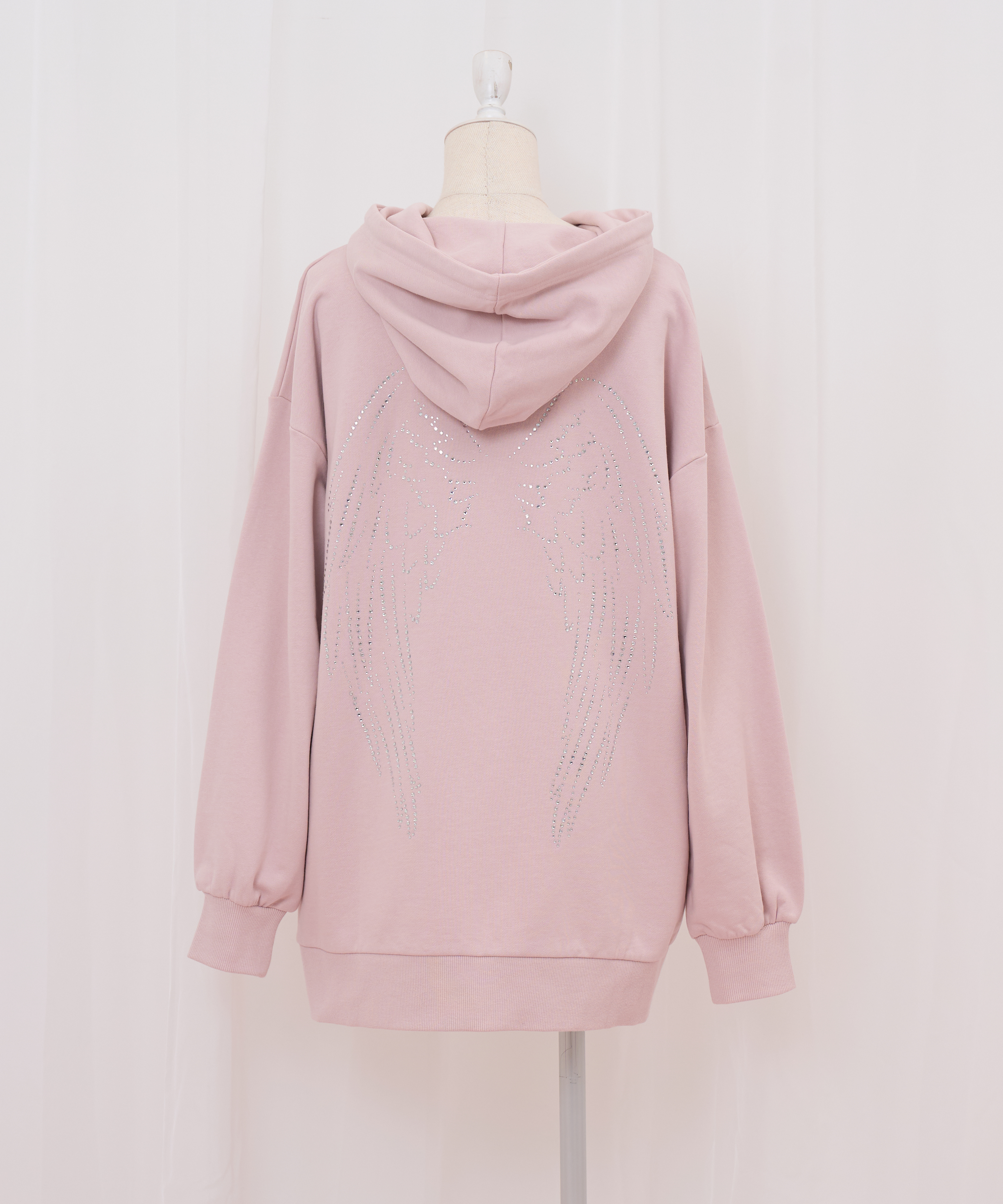 羽ビジュージップパーカー