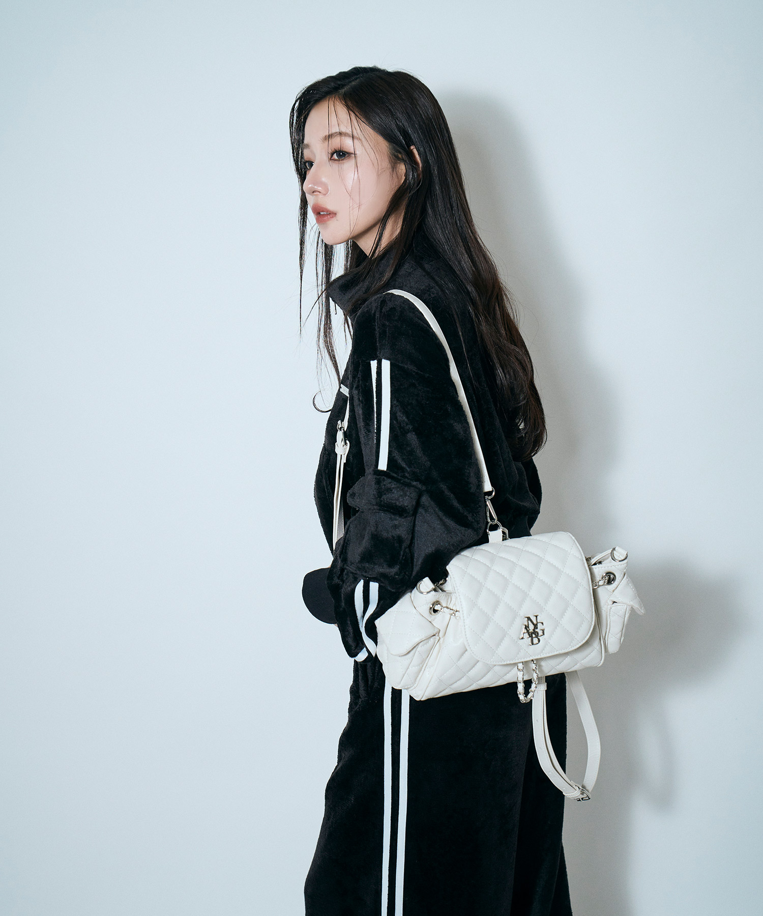 2WAYキルティングリュックバッグ