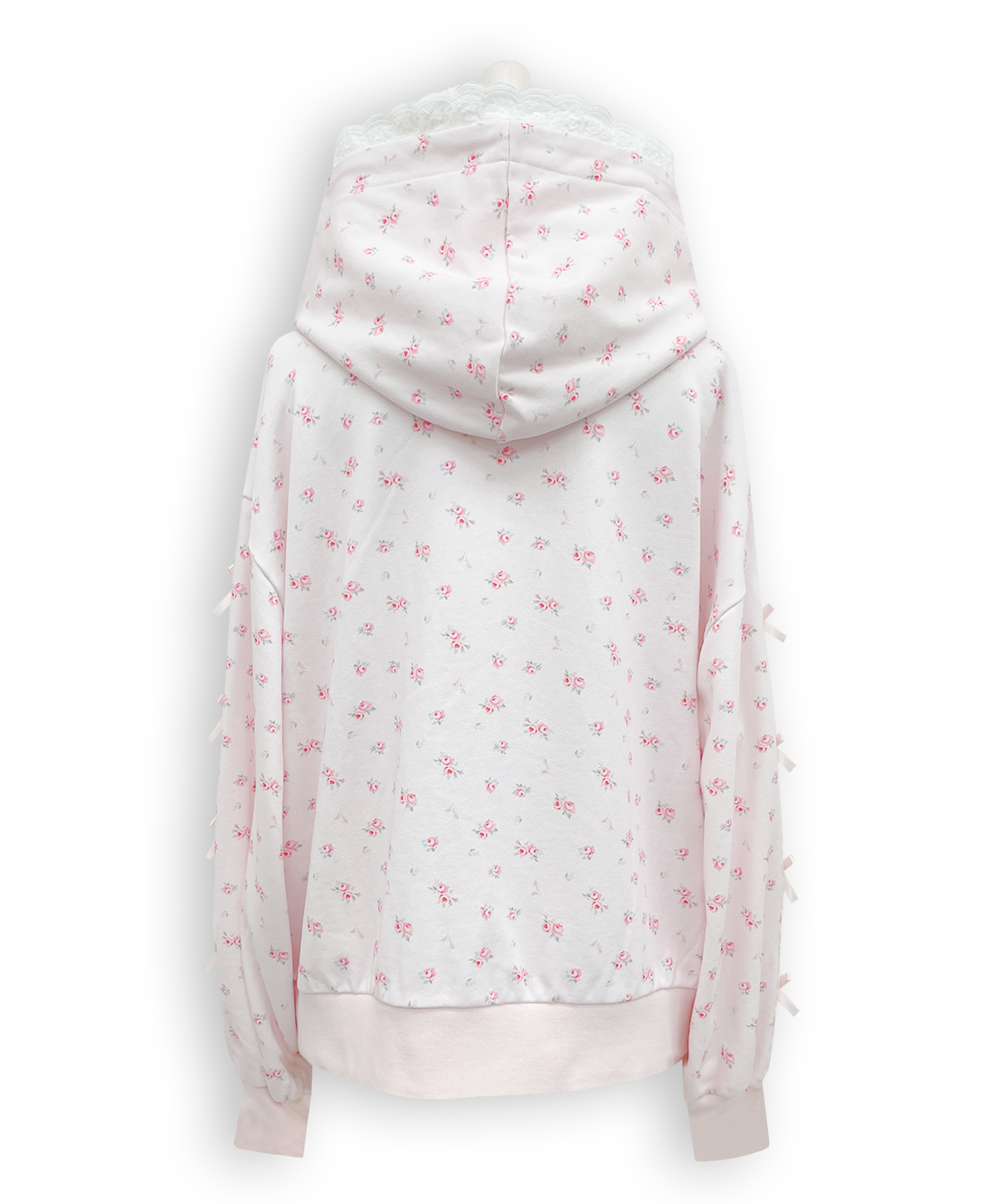 コットンフリルジップパーカー