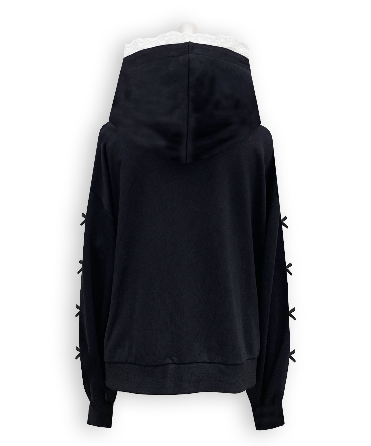 コットンフリルジップパーカー