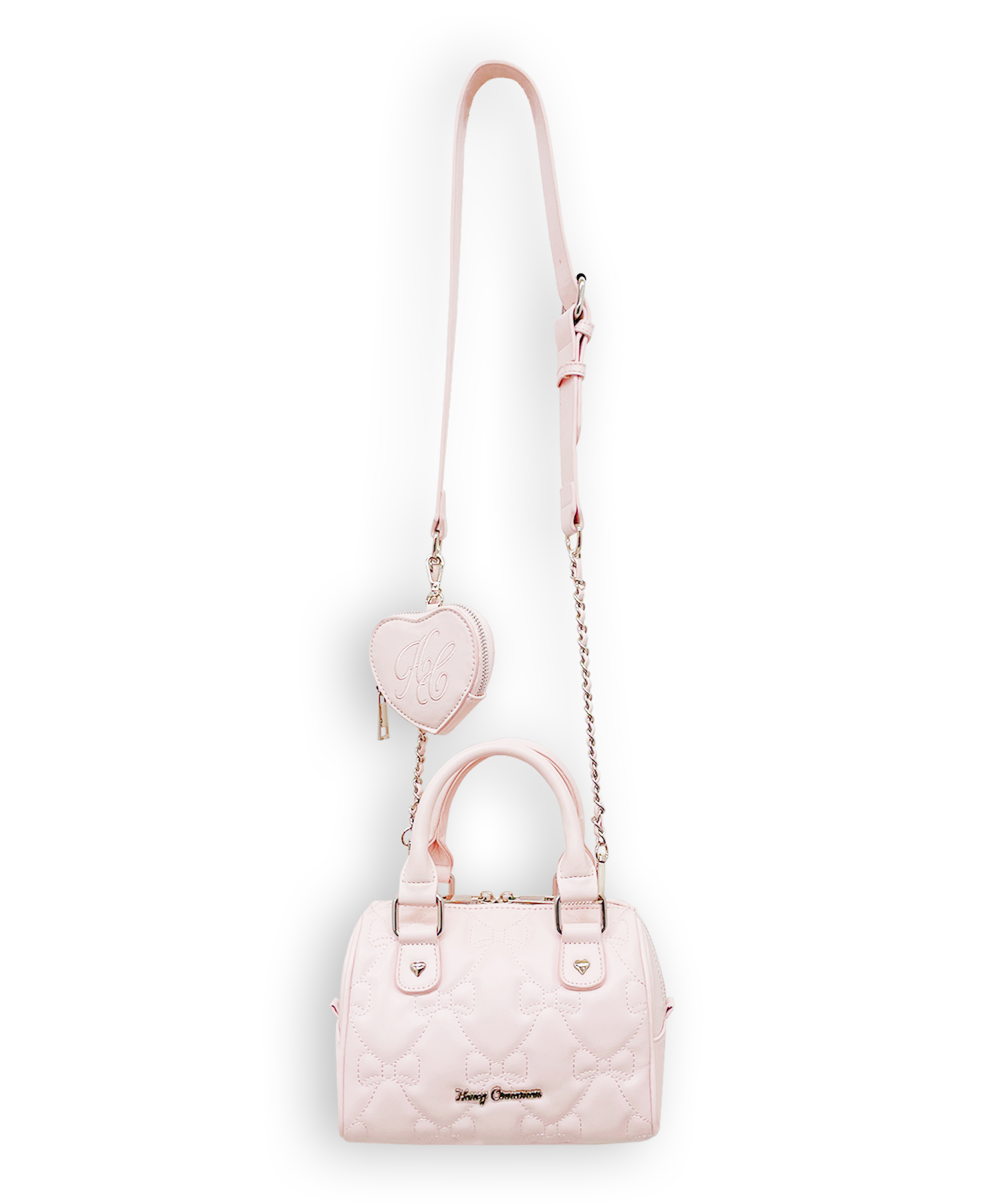 リボンキルティングミニボストンバッグ