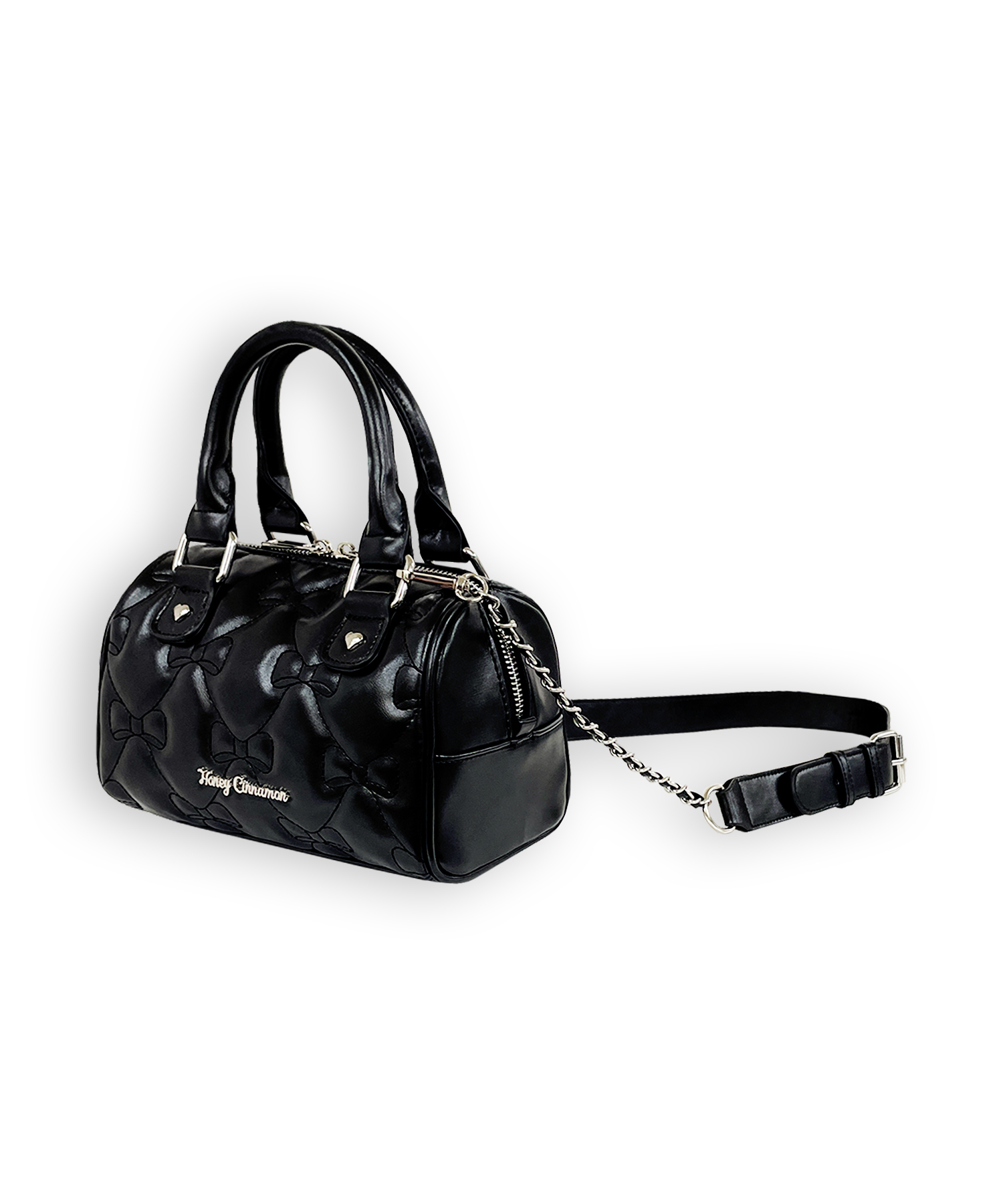 リボンキルティングミニボストンバッグ