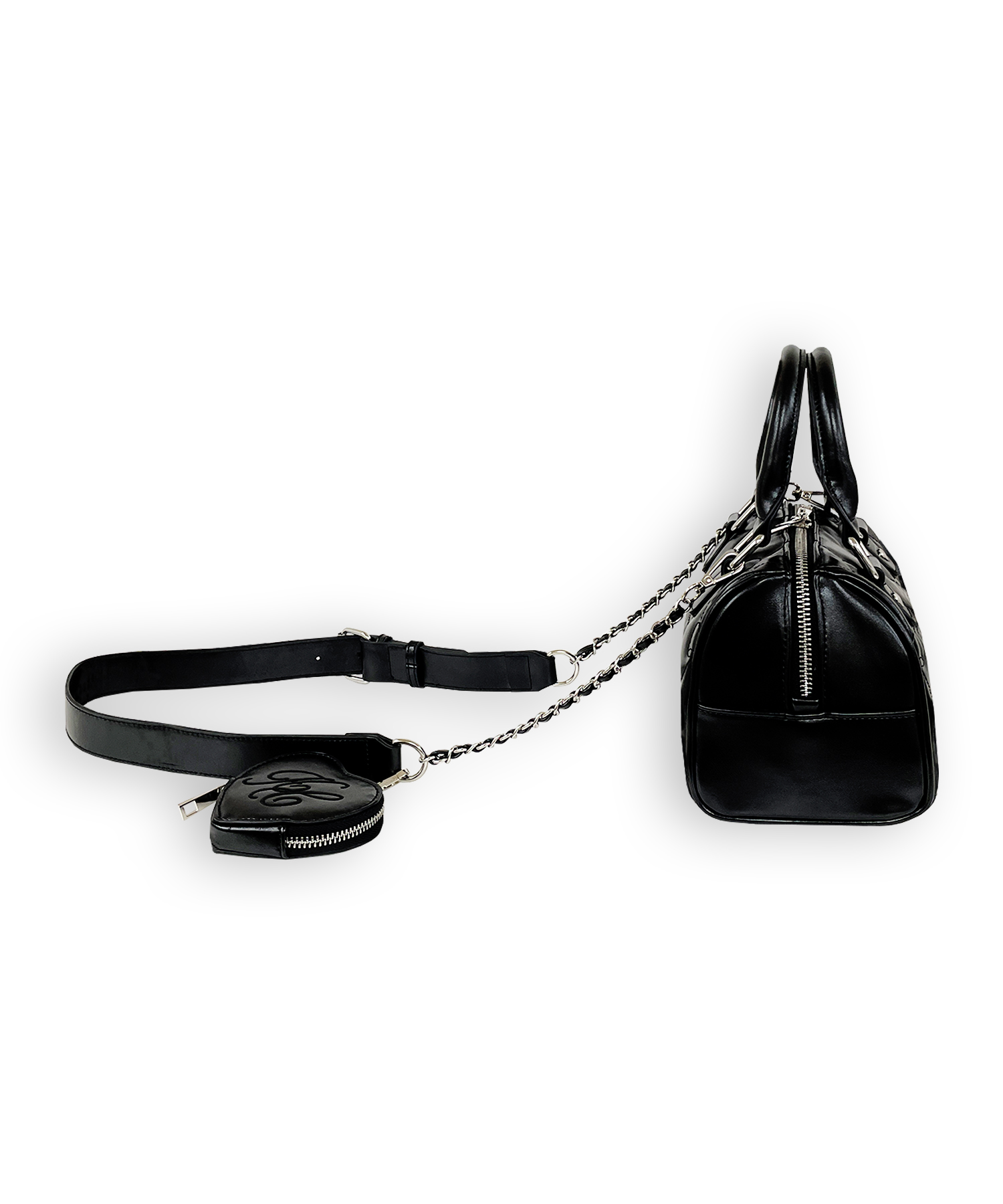 リボンキルティングミニボストンバッグ