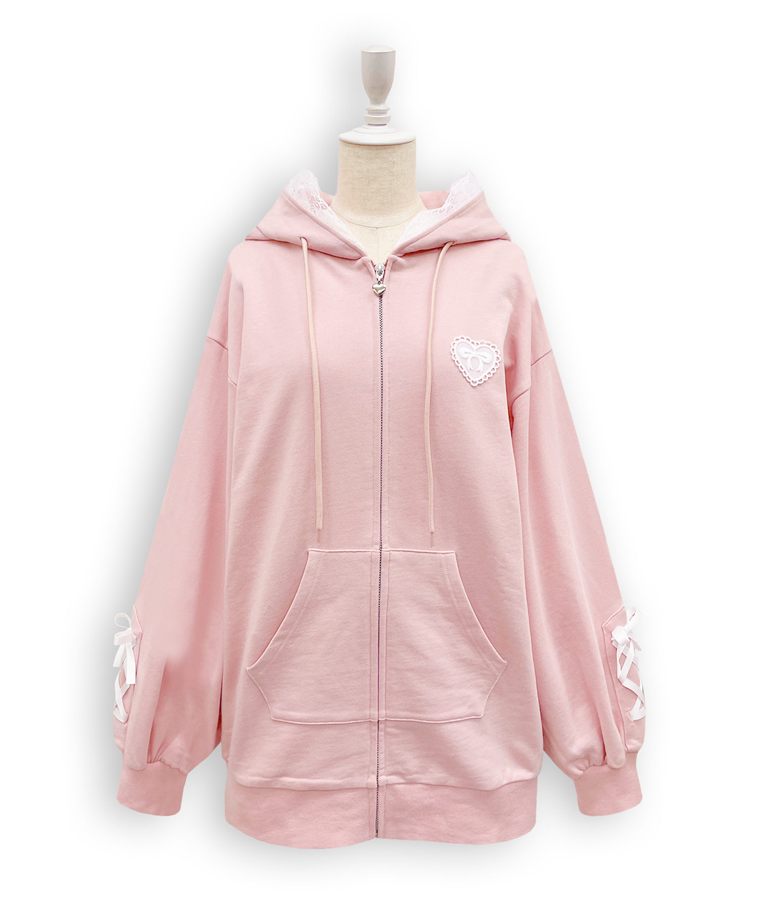 ポイントレースねこ耳ジップパーカー