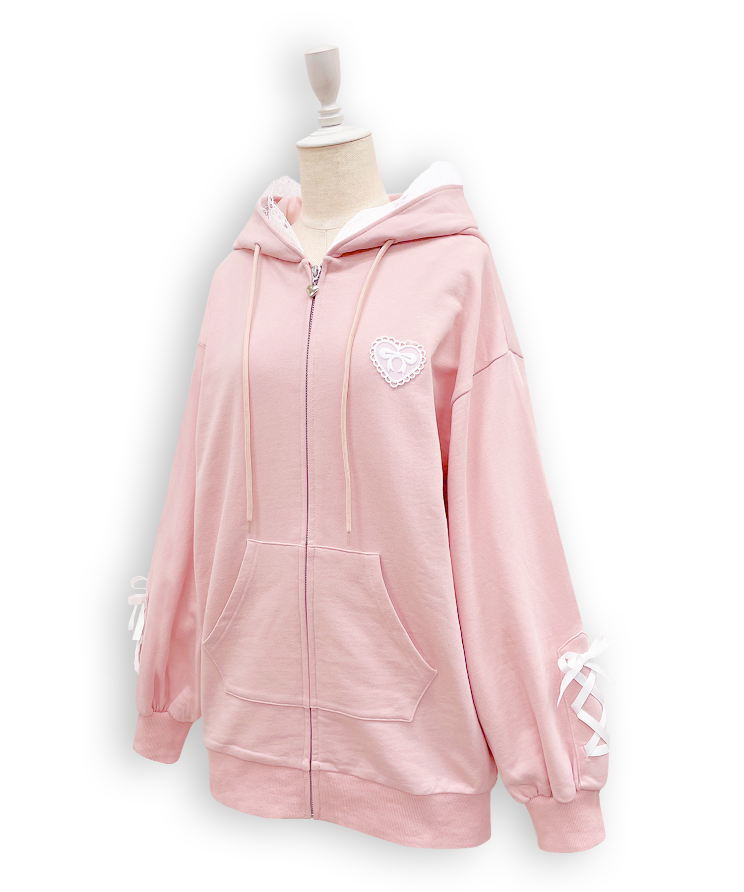 ポイントレースねこ耳ジップパーカー