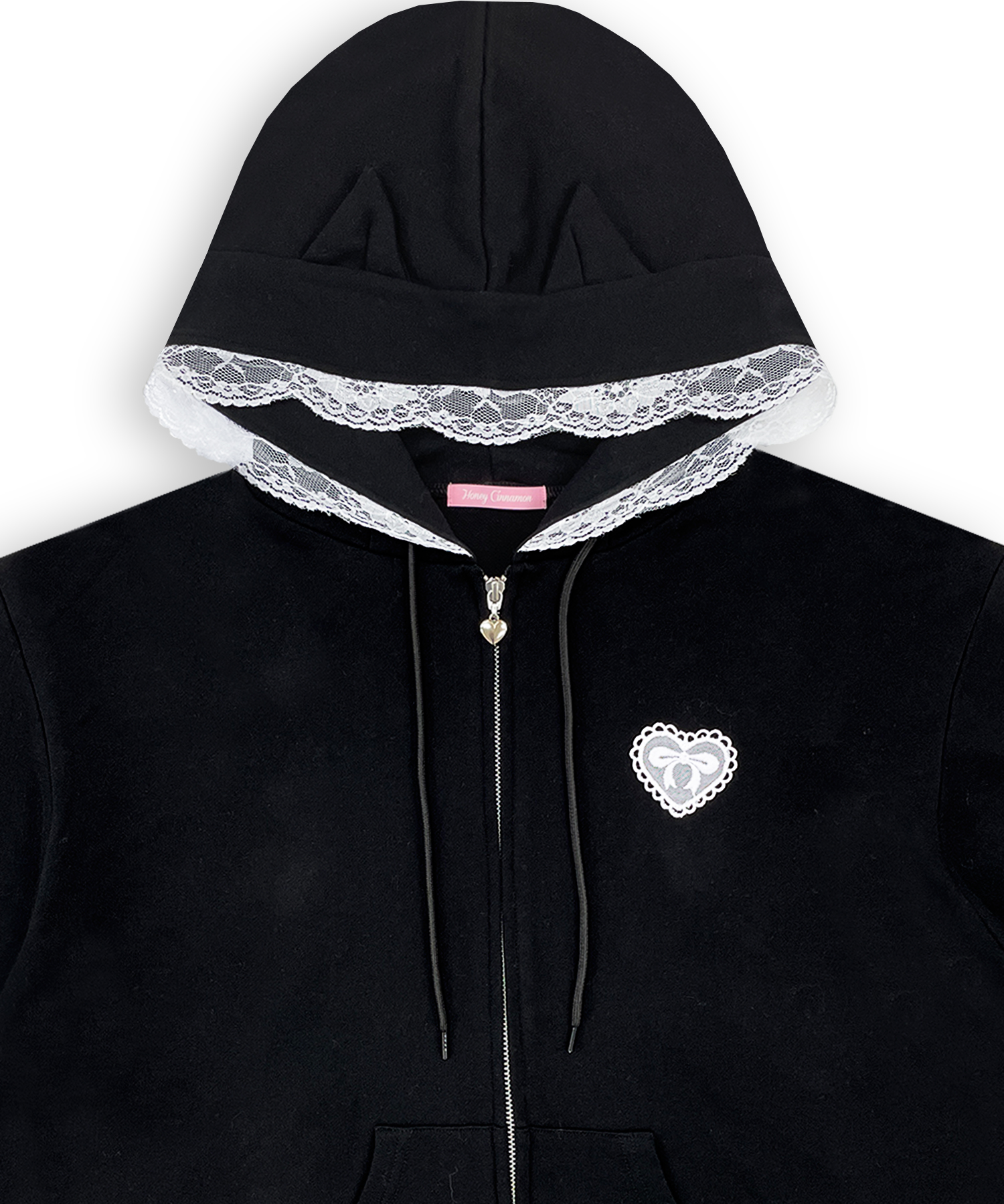 ポイントレースねこ耳ジップパーカー