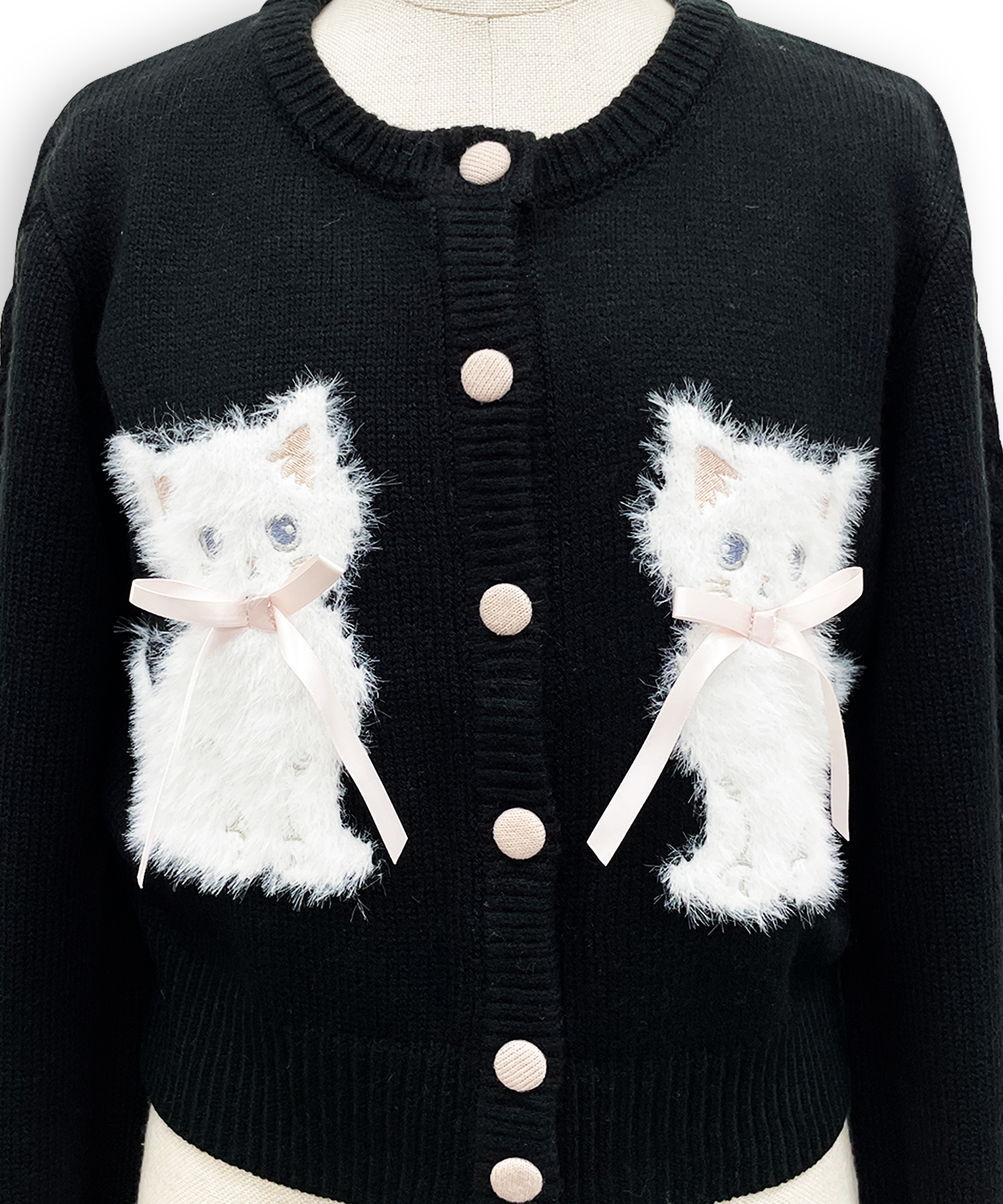 twins catsジャガードニットカーディガン