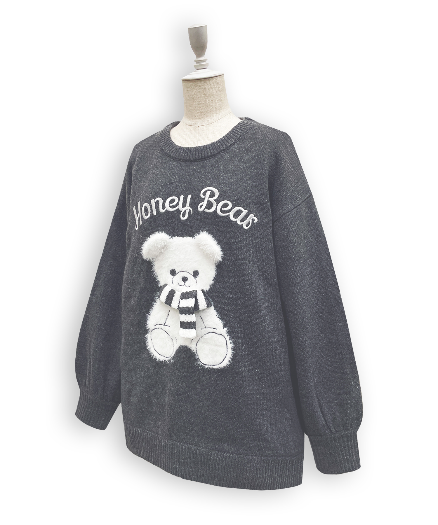 winterシナモンジャガードビッグニット