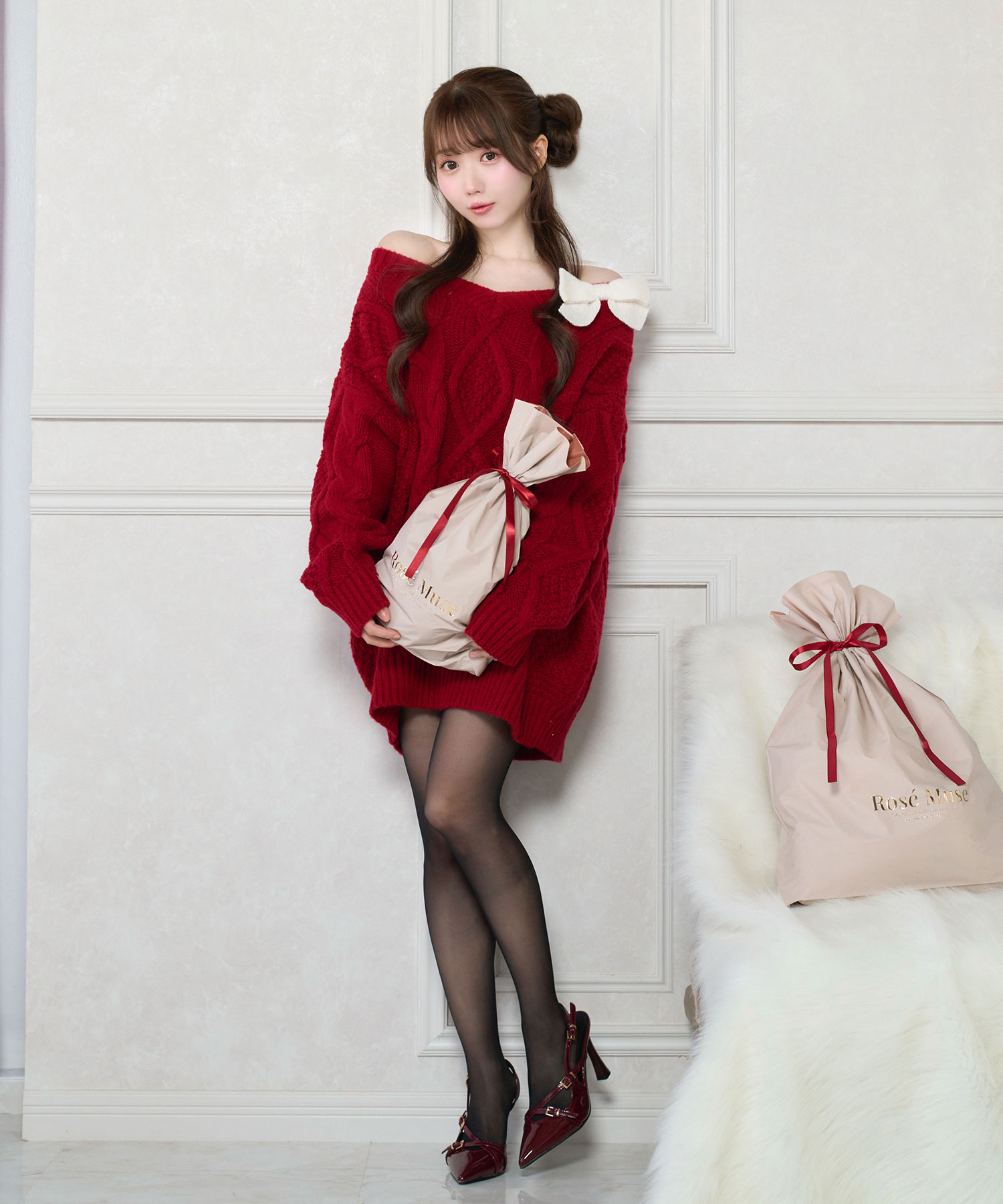 Oversized cable knit OP – BUNNY APARTMENT