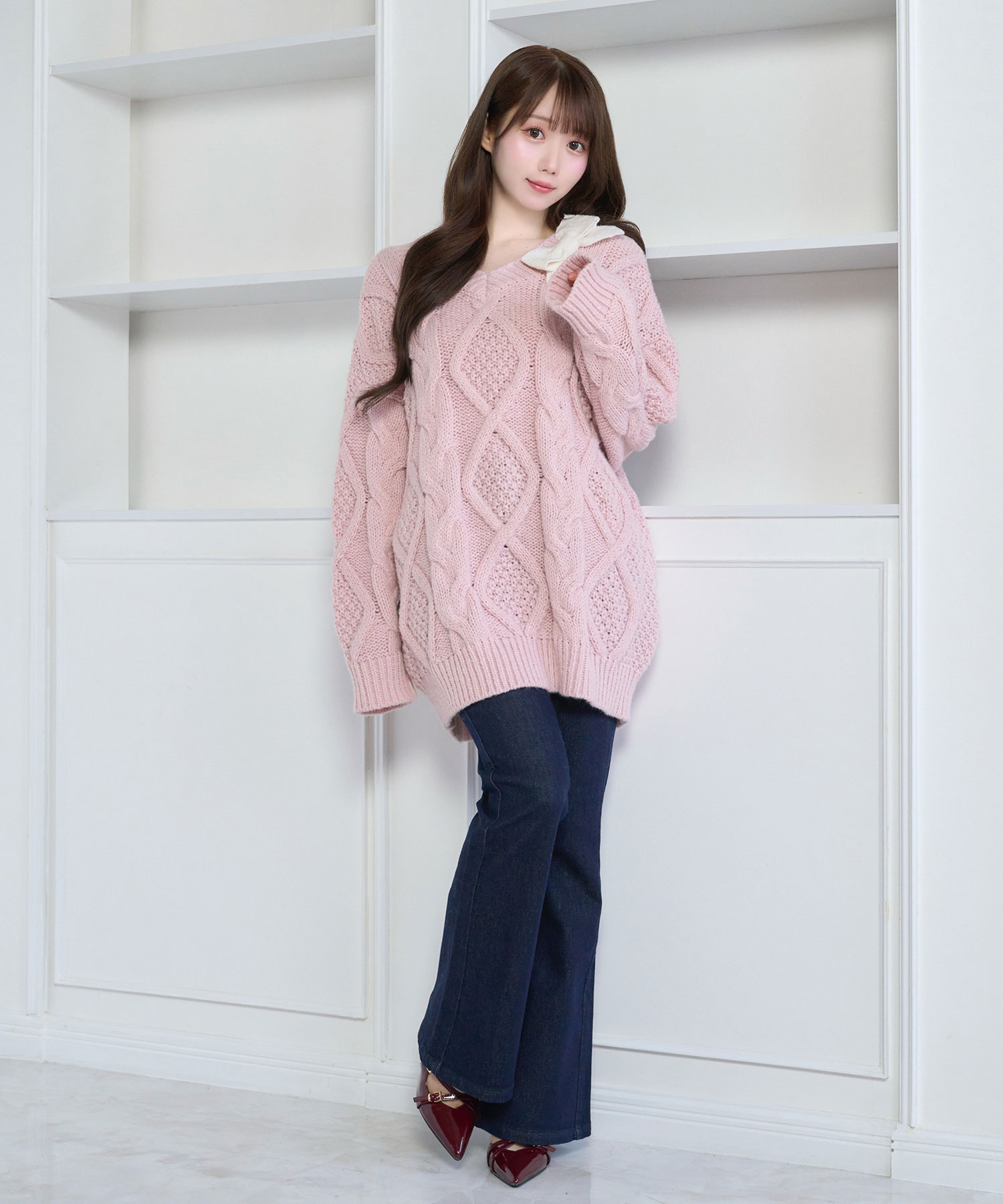 Oversized cable knit OP