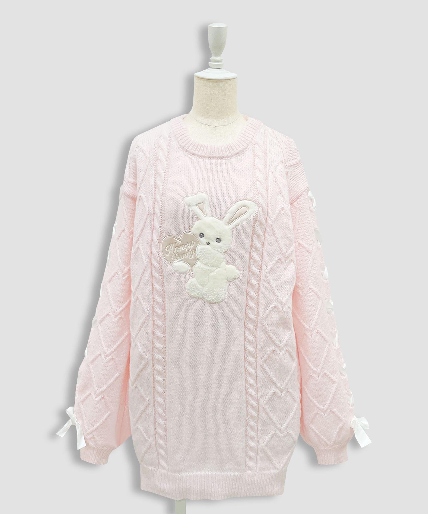 ハニーアップリケニットワンピース