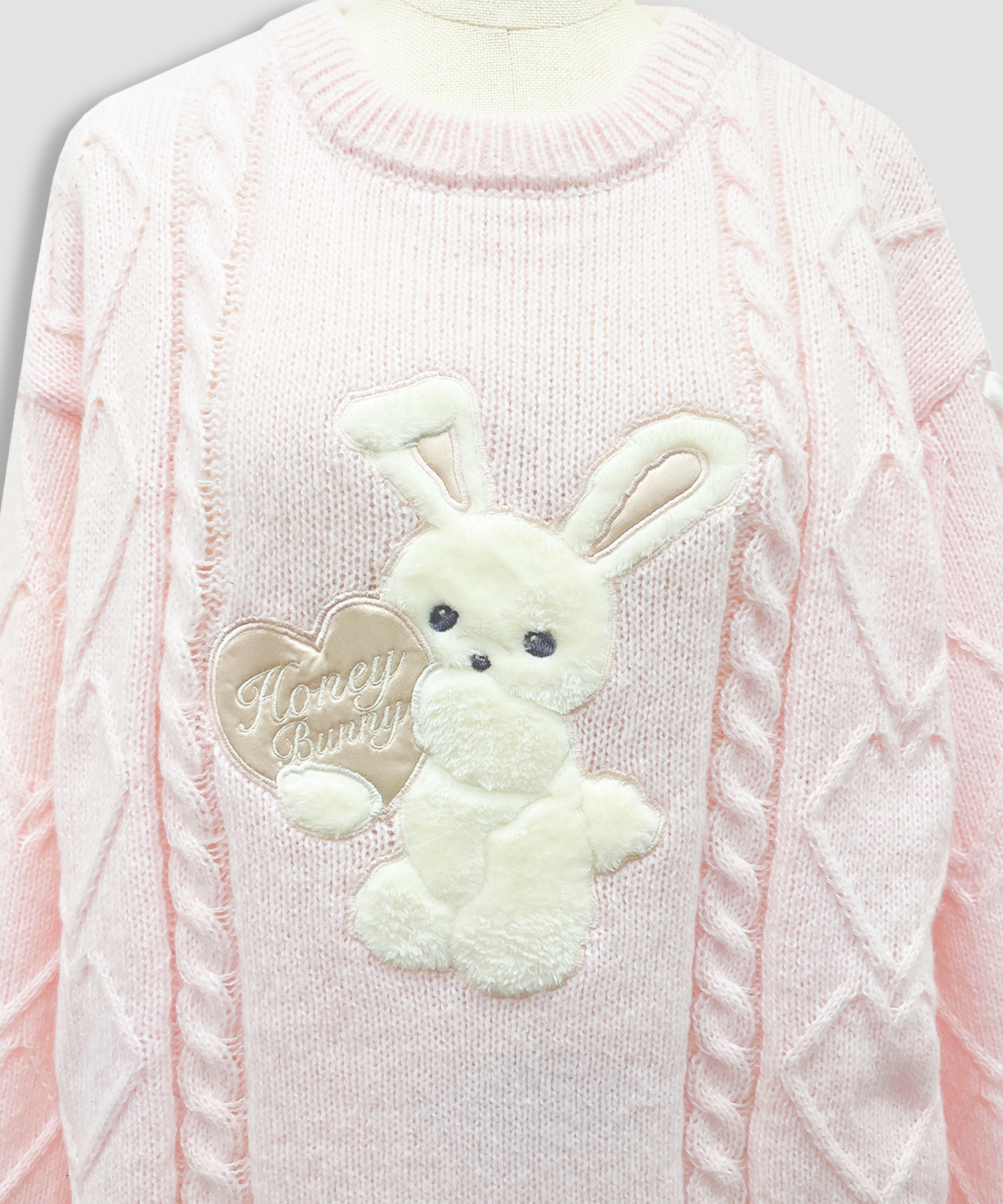 ハニーアップリケニットワンピース