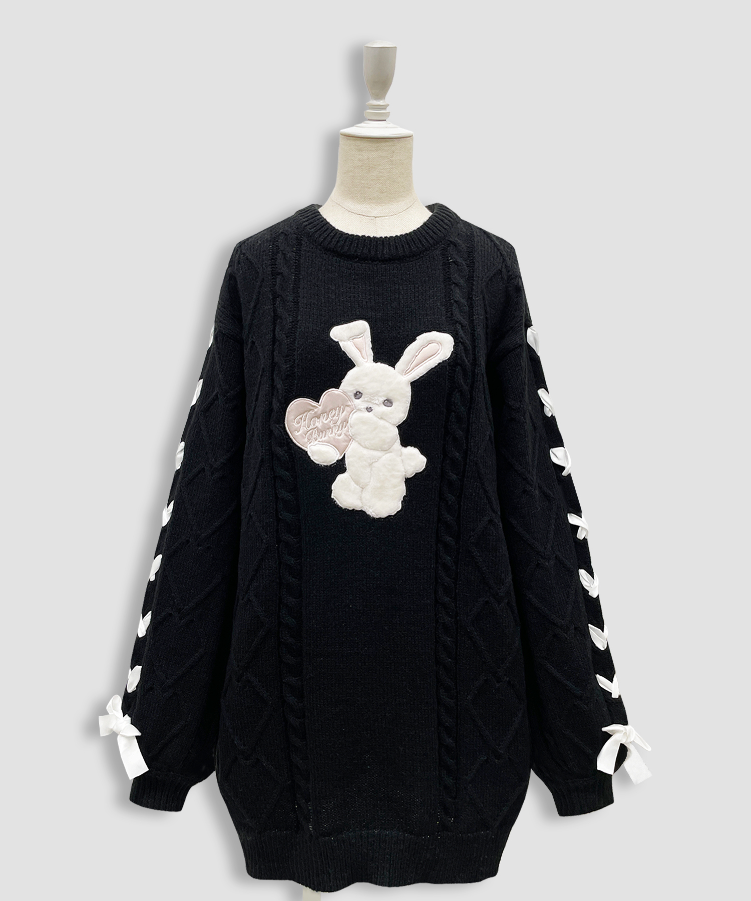 ハニーアップリケニットワンピース