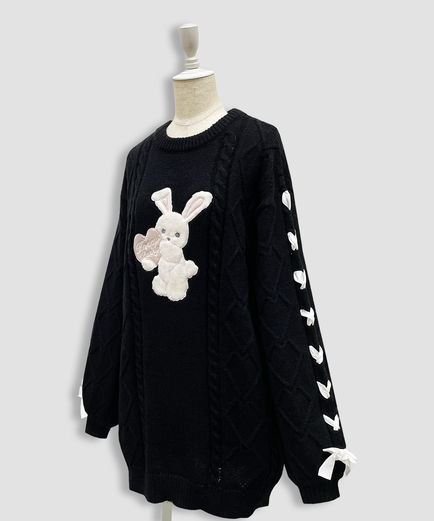 ハニーアップリケニットワンピース