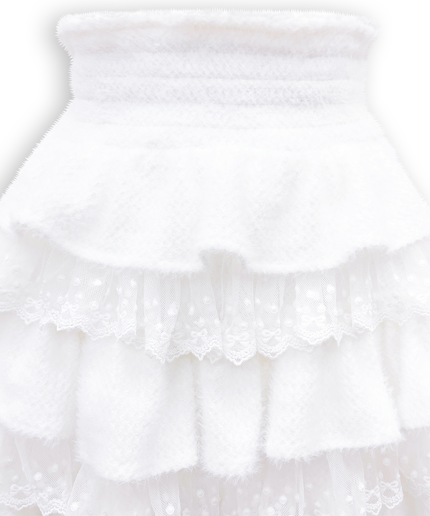 ポイントレースティアードスカート