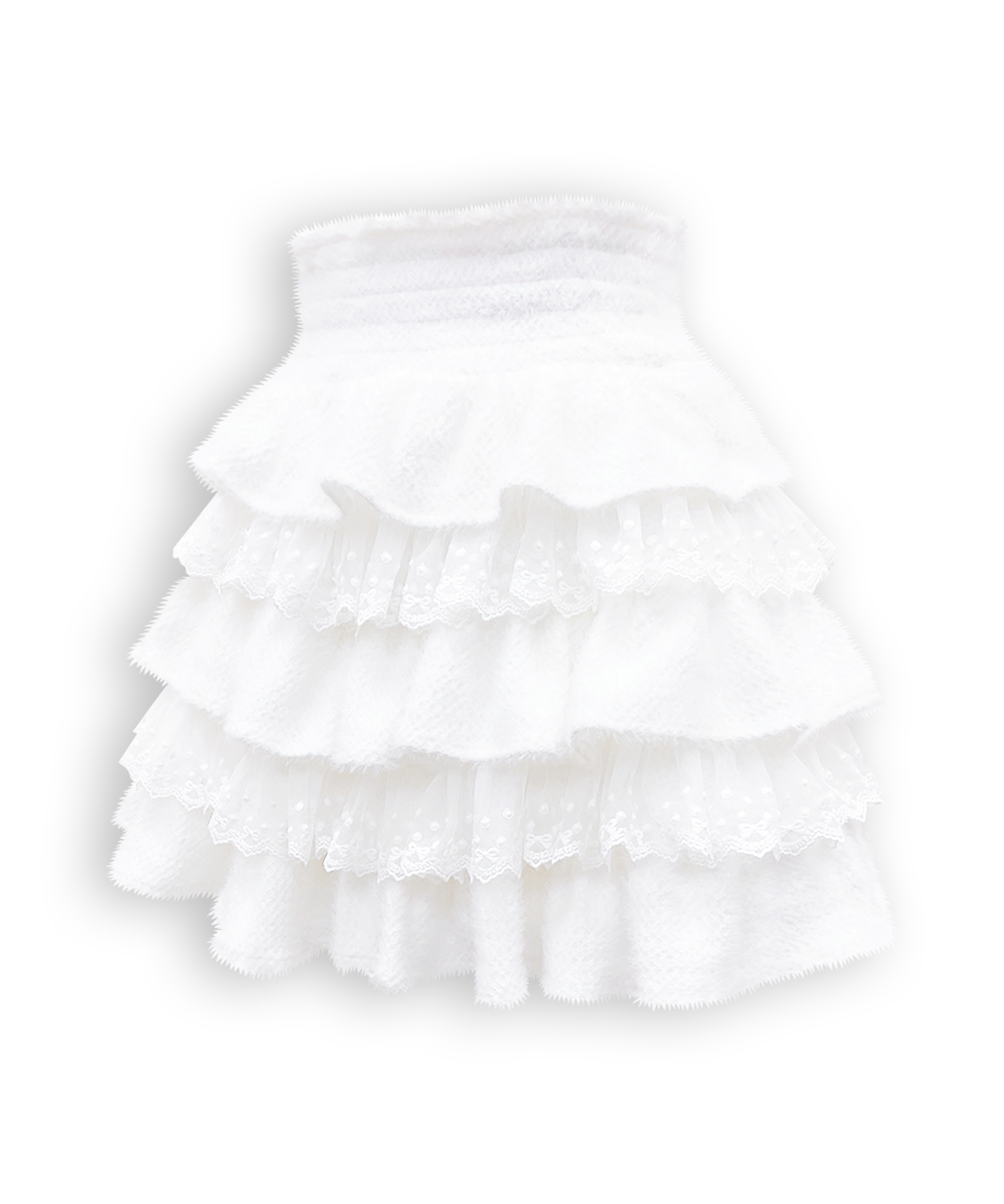 ポイントレースティアードスカート