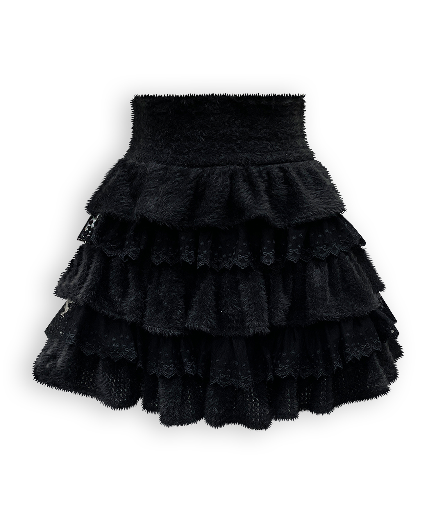 ポイントレースティアードスカート