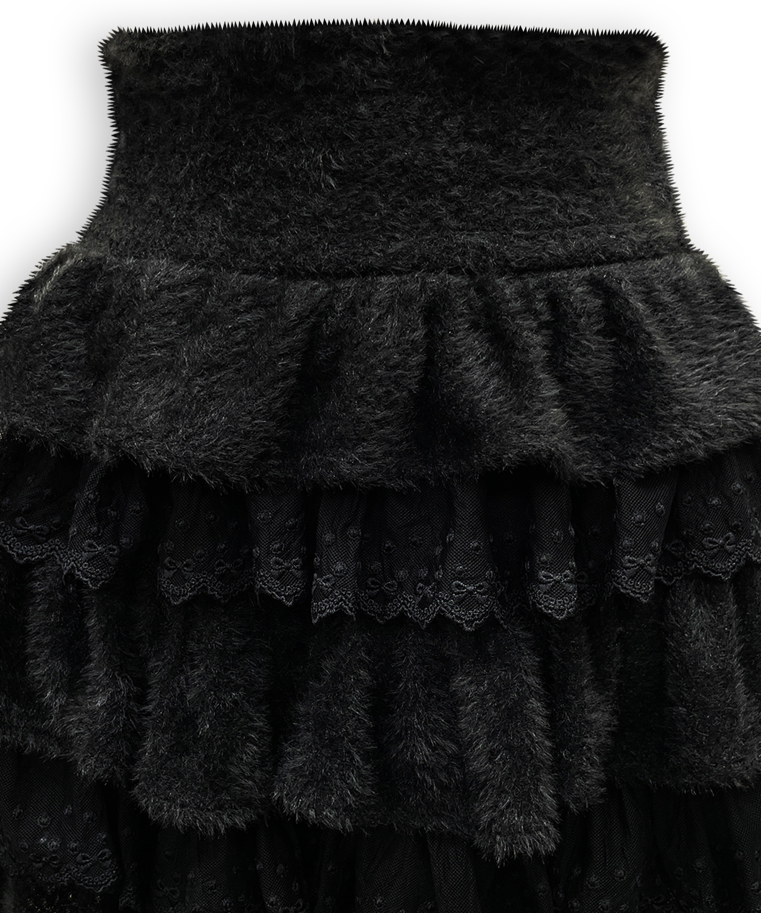 ポイントレースティアードスカート