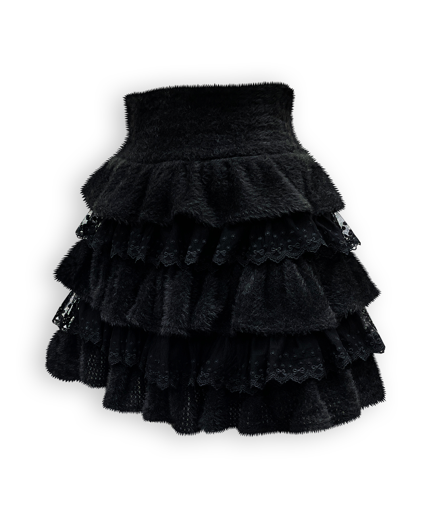 ポイントレースティアードスカート