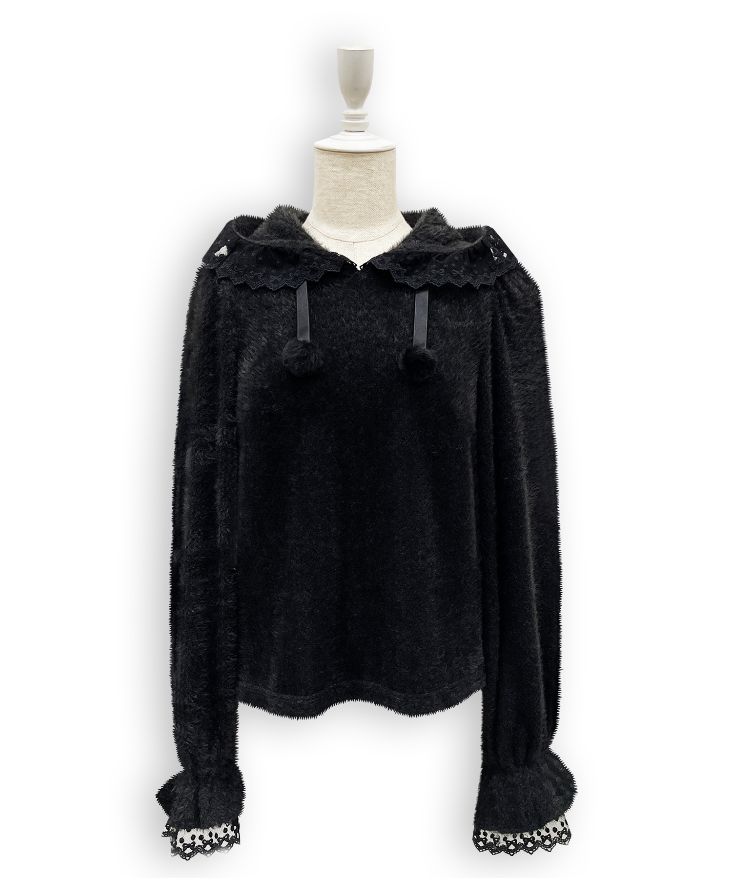 フリルフードトップス