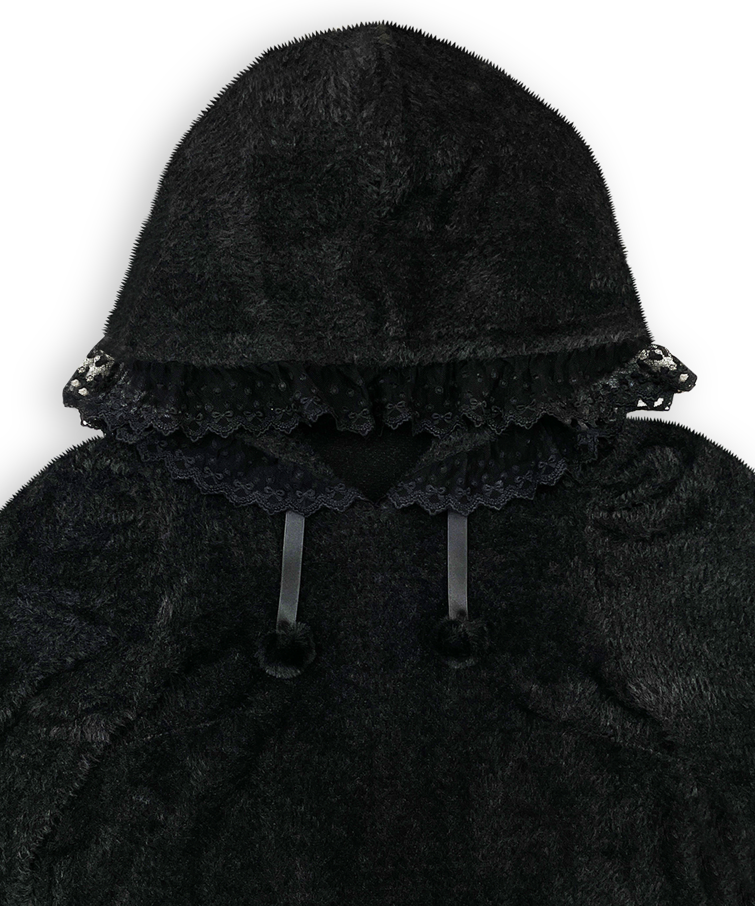 フリルフードトップス