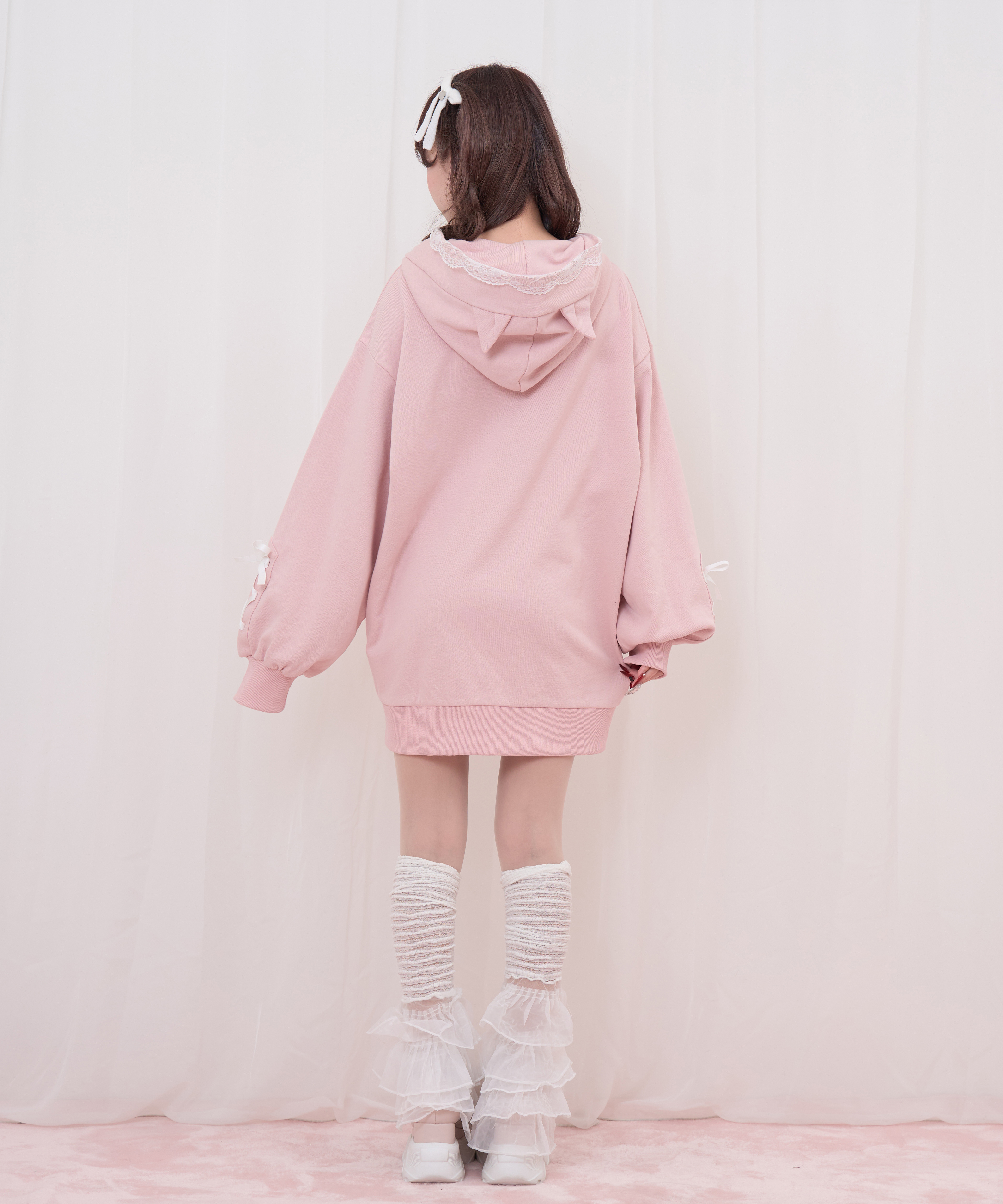 ポイントレースねこ耳ジップパーカー