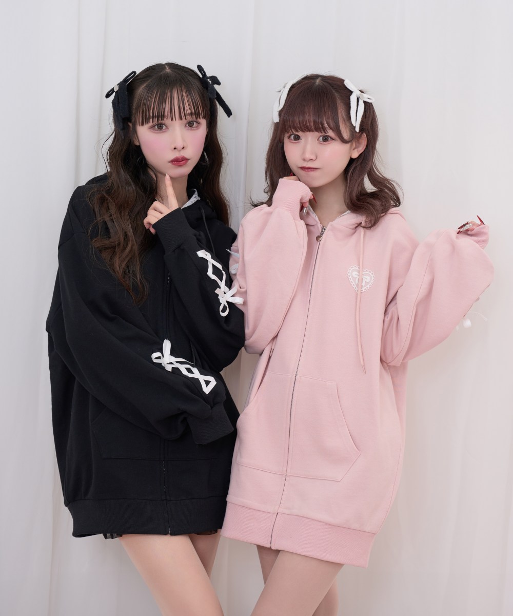 ポイントレースねこ耳ジップパーカー – BUNNY APARTMENT