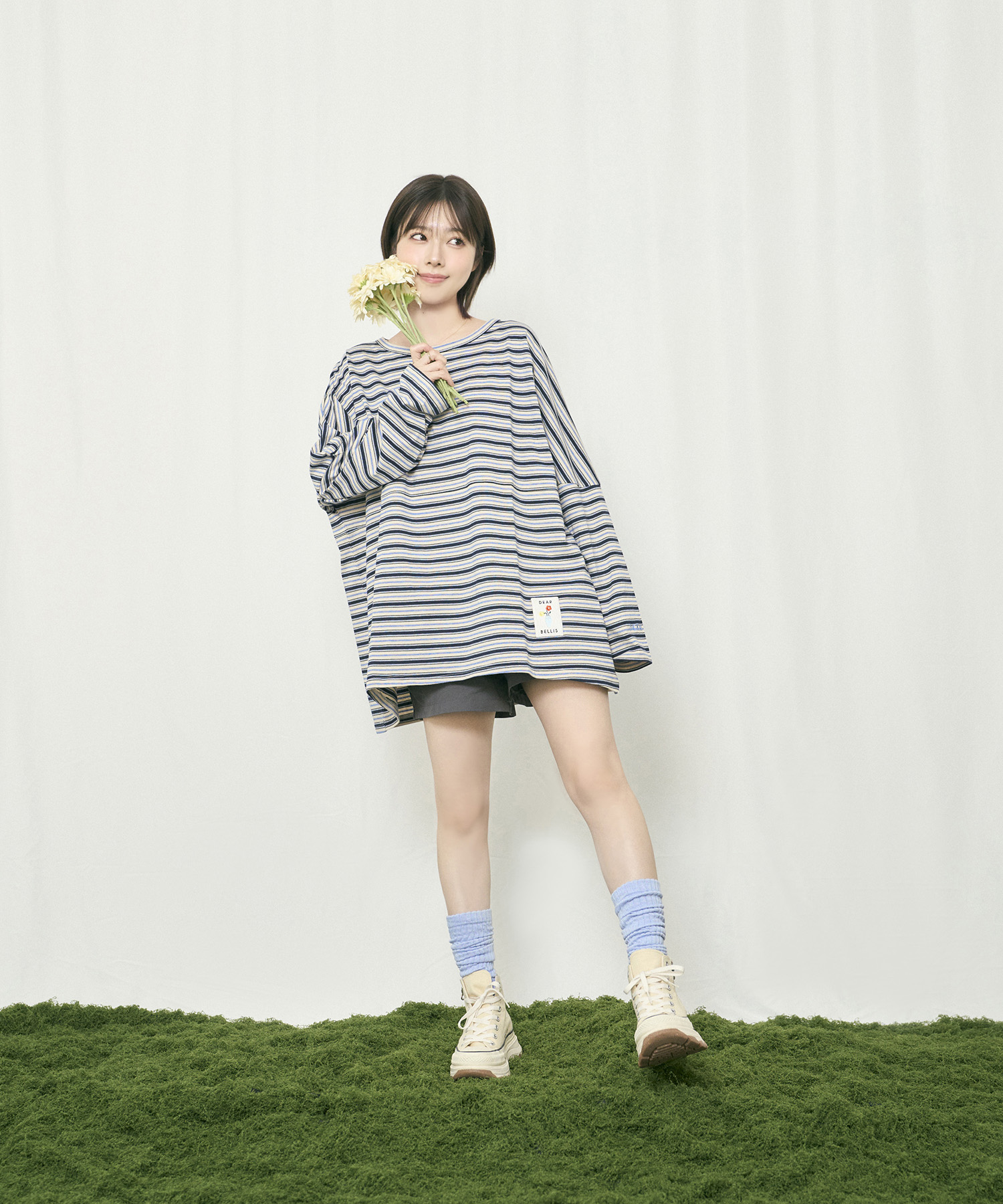 マルチボーダーロンT / ネイビー