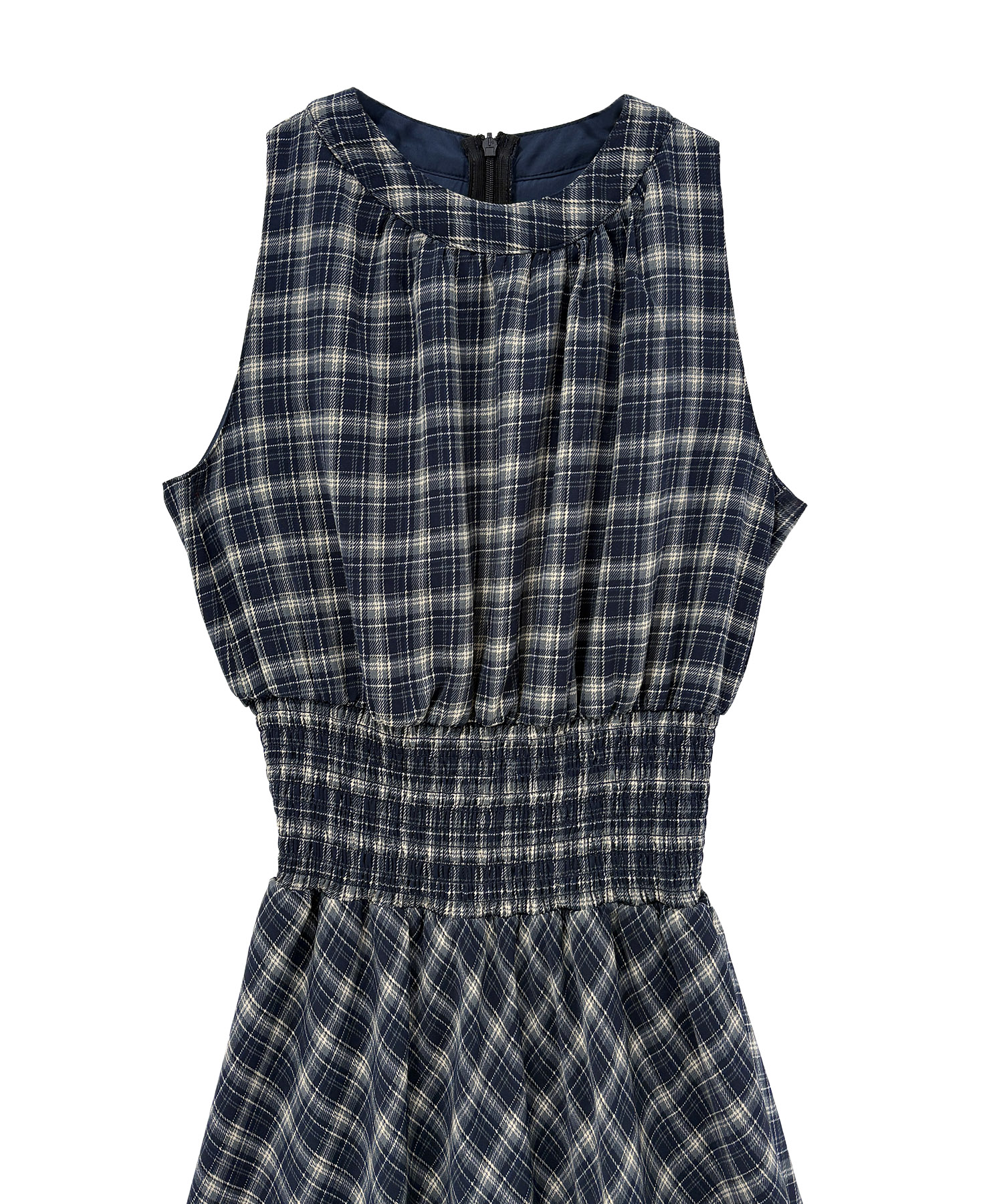 クロシェカーデチェックワンピースSET