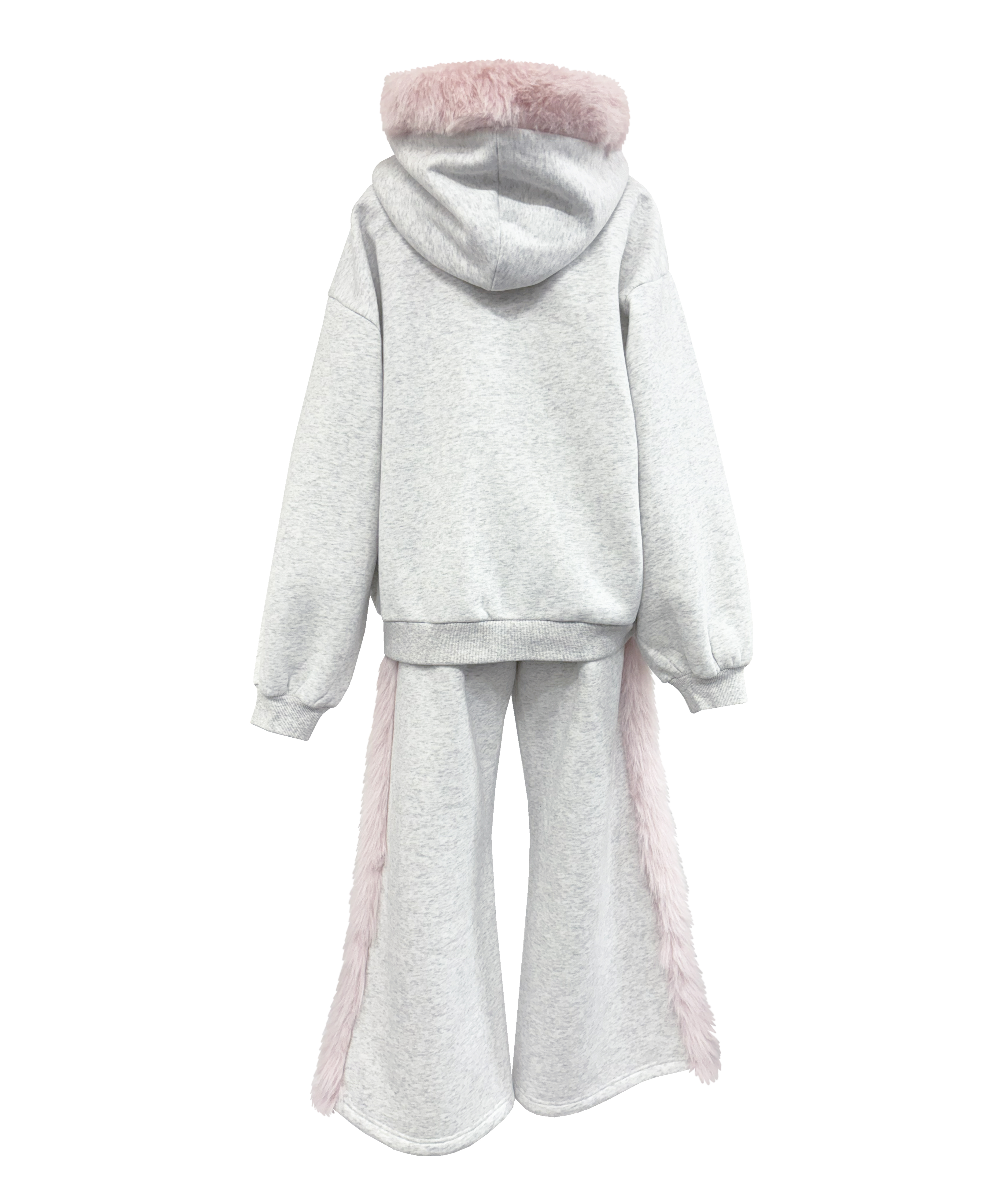 Fur trimming zip set up