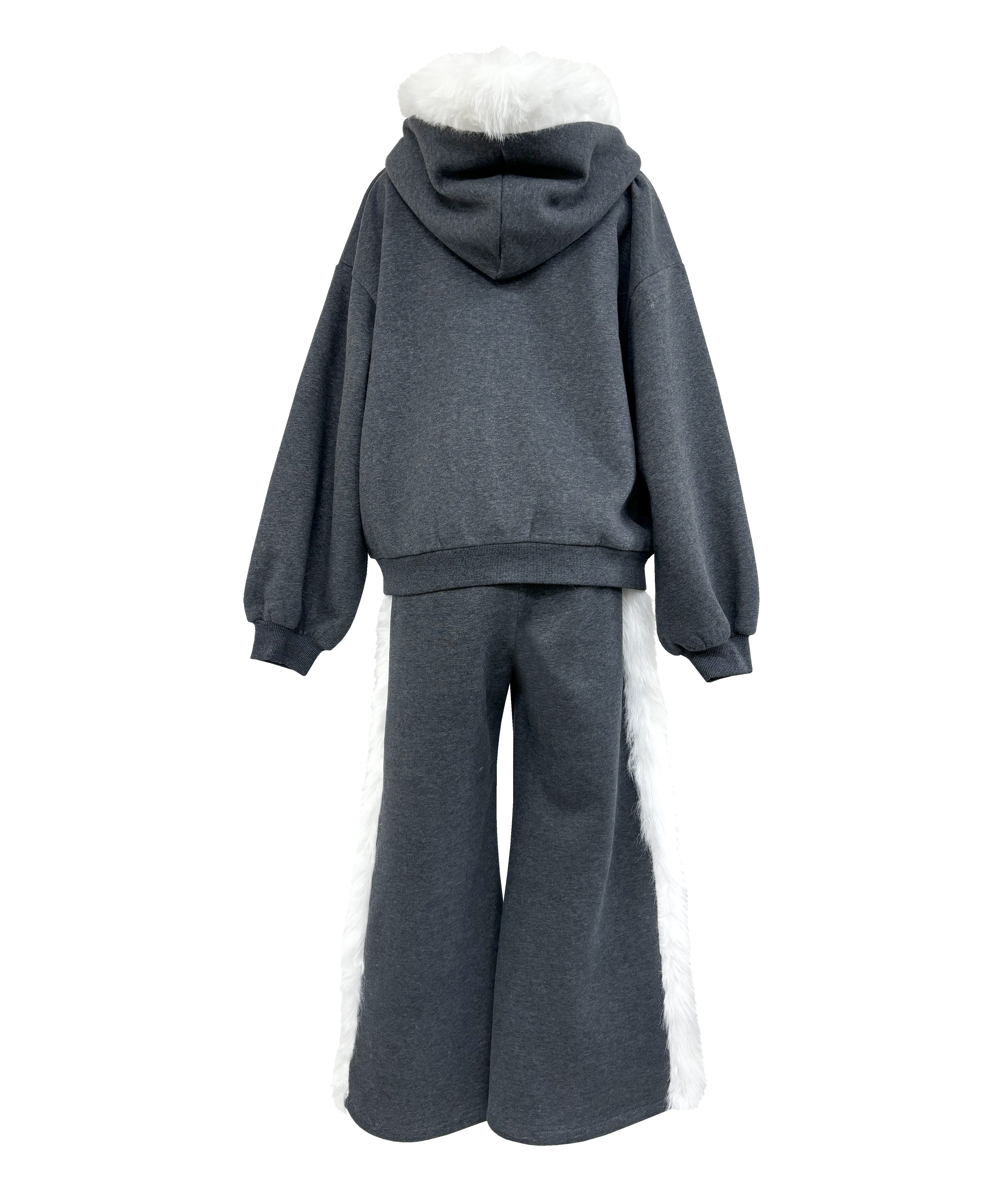 Fur trimming zip set up