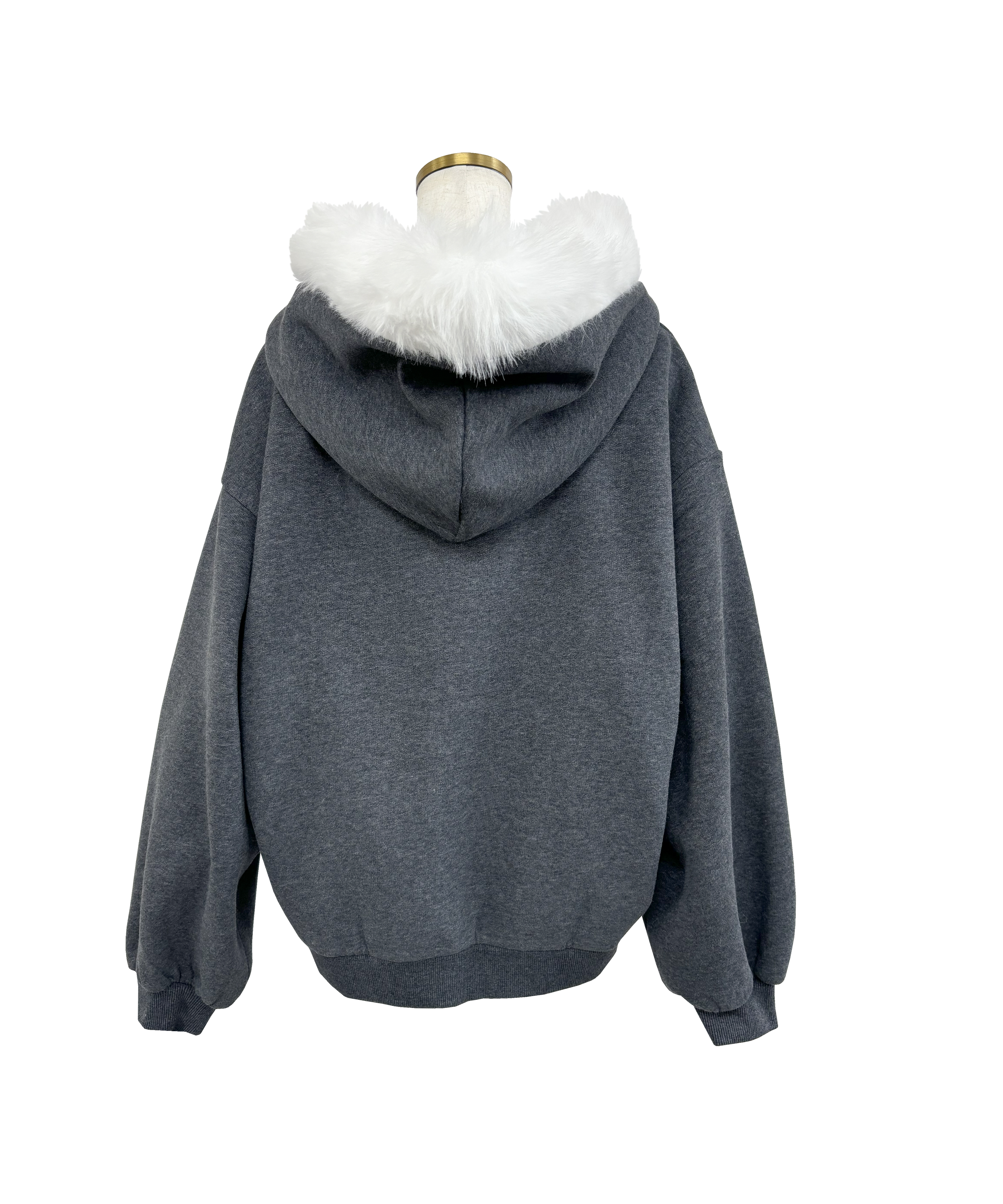 Fur trimming zip set up